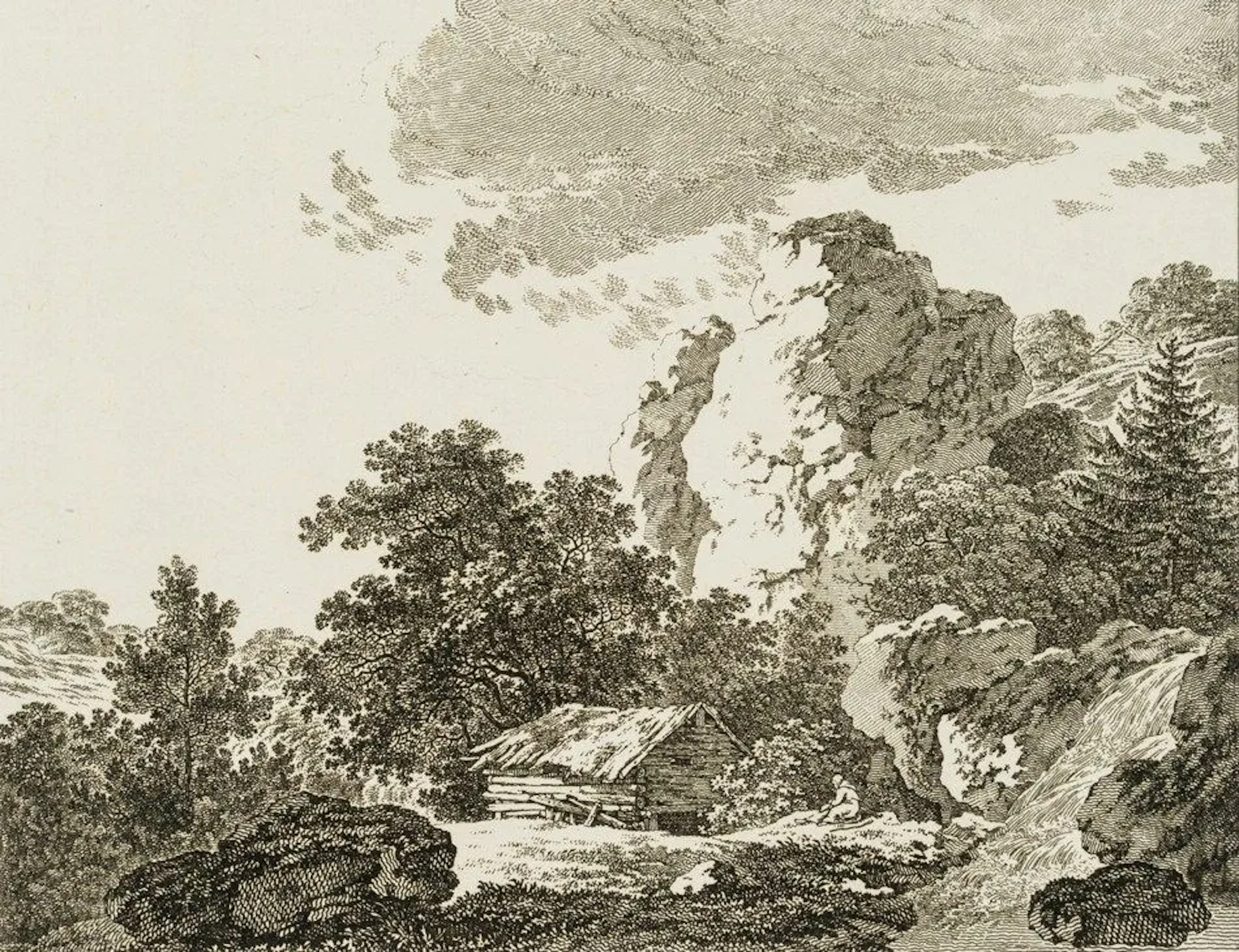 Unknown (18th century), A Romantic Landscape, Etching Unknown (18th