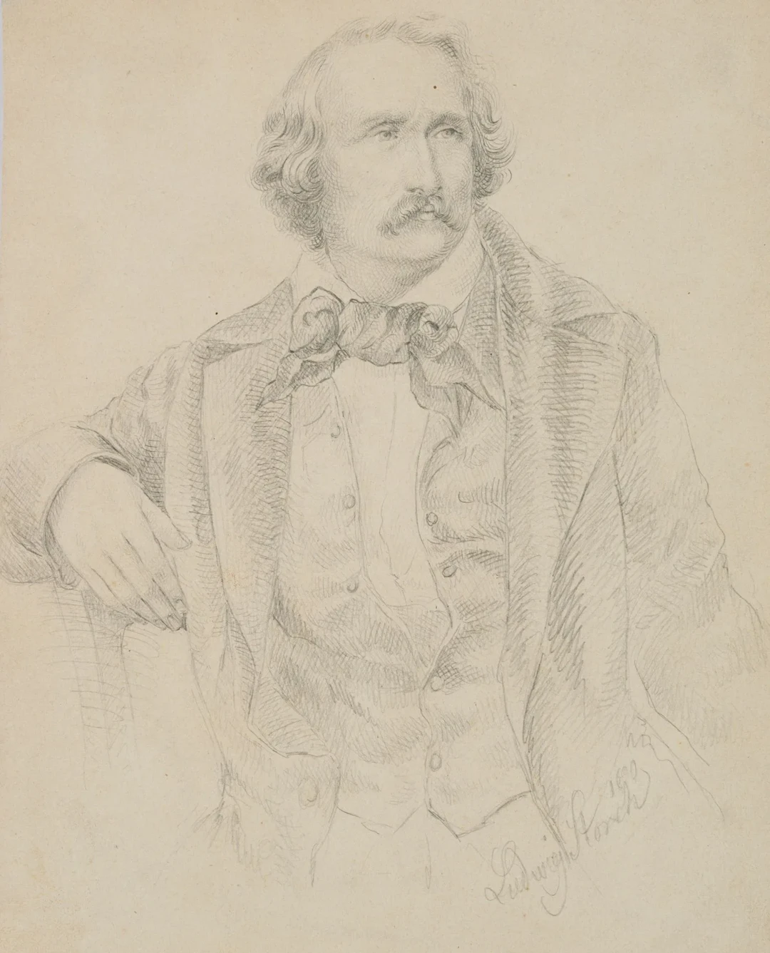 Unknown (19th), Ludwig Storch (1803-1881), around 1856, Pencil Unknown