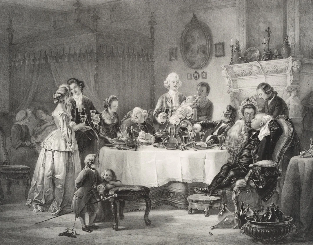 F. HANFSTAENGL (*1804) after GEYER (*1807), The Christening Celebration