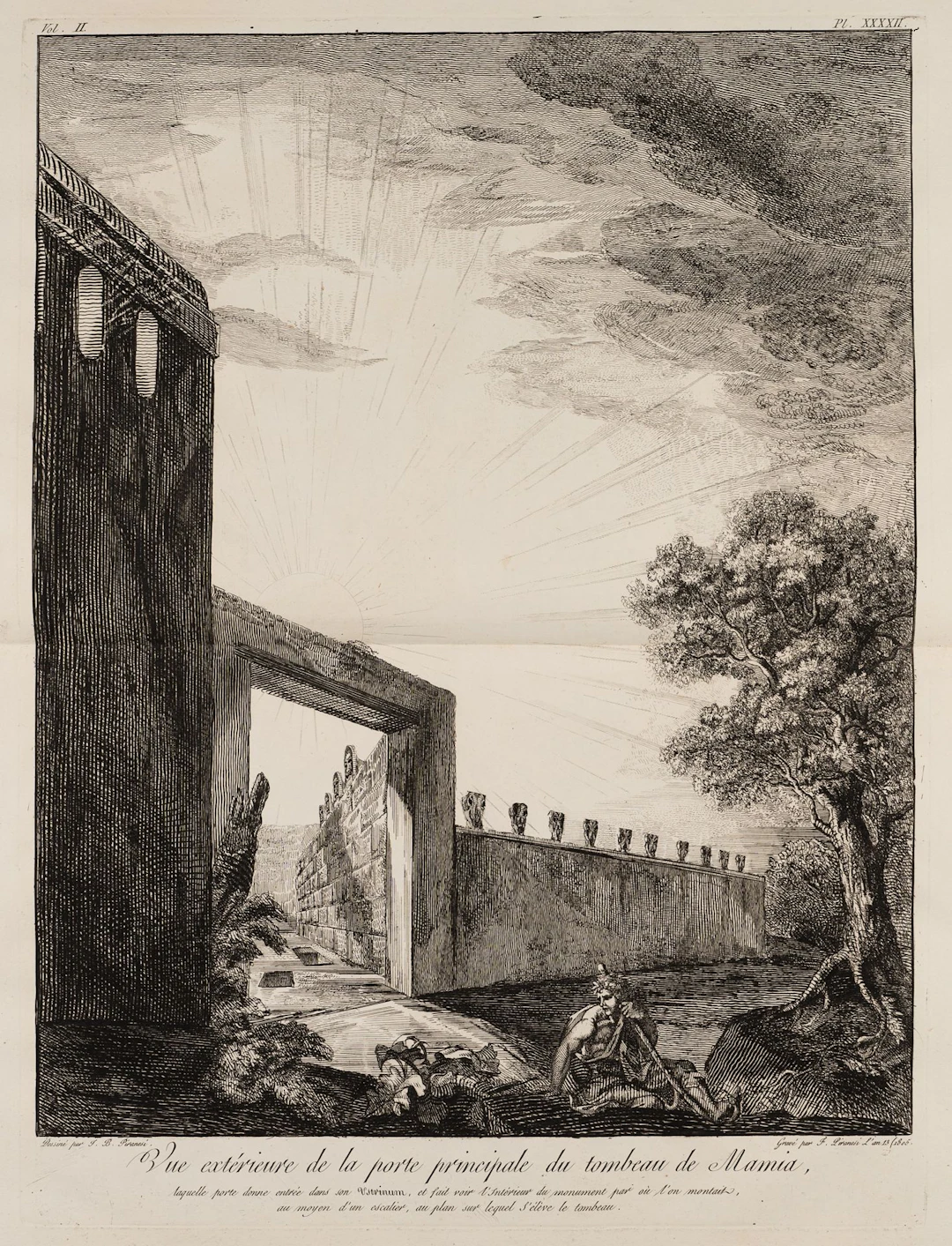 F. PIRANESI (*1758) after PIRANESI (*1720), Main Gate at the Tomb