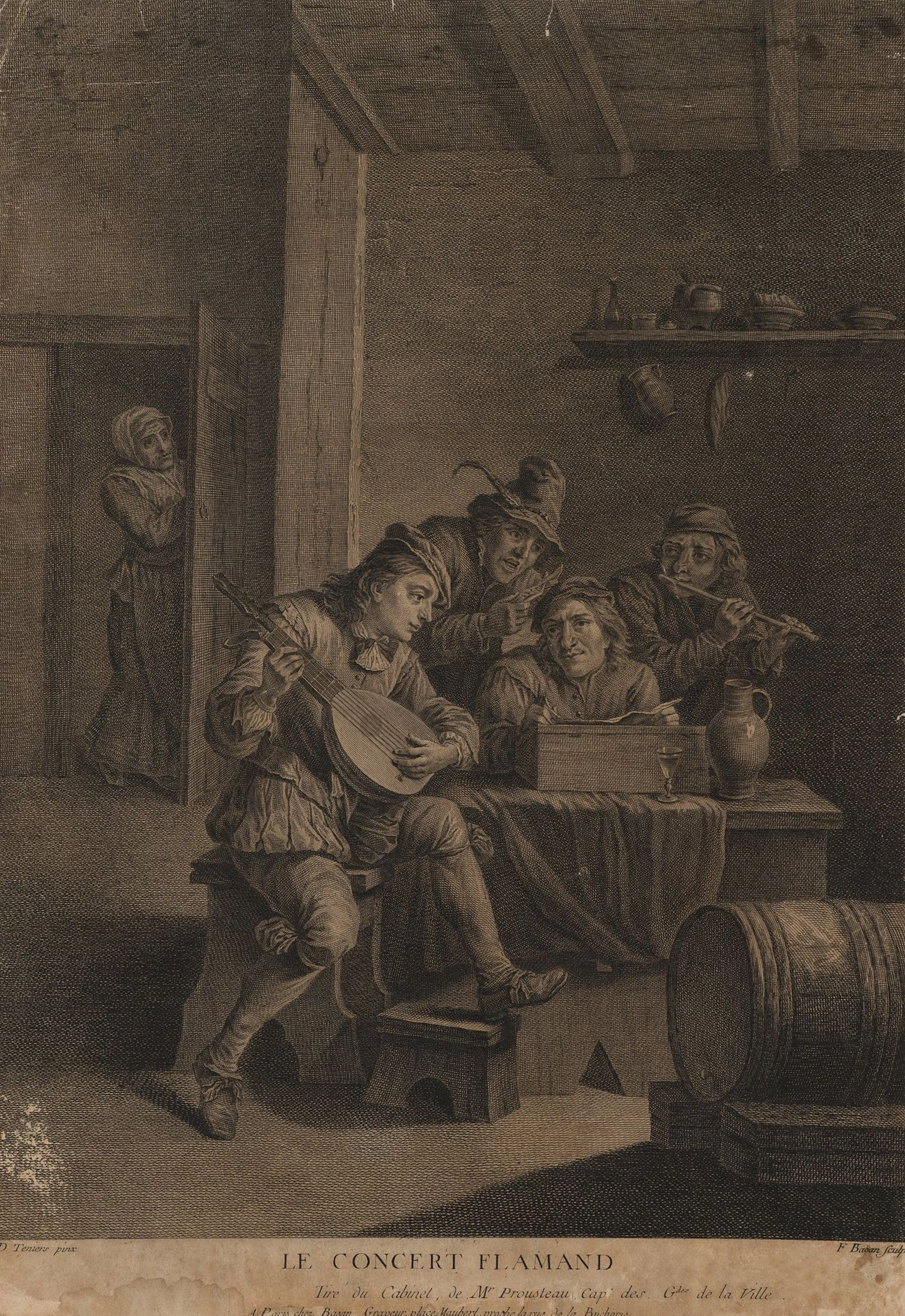 P. BASAN (*1723) after TENIERS (*1610), *The Flemish Concert*, copper