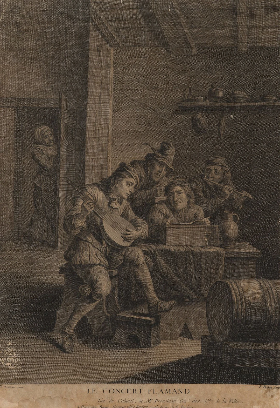 P. BASAN (*1723) after TENIERS (*1610), *The Flemish Concert*, copper