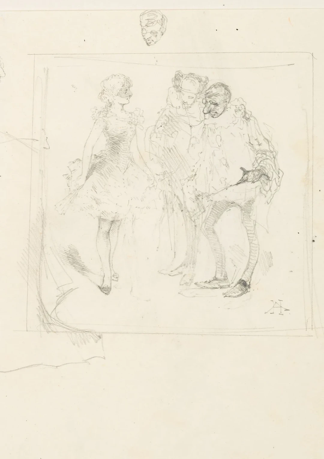A. HAIDVOGEL (19th–20th), Costume and figure study: a lady in a short