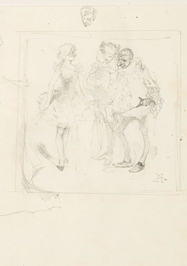 A. HAIDVOGEL (19th–20th), Costume and figure study: a lady in a short