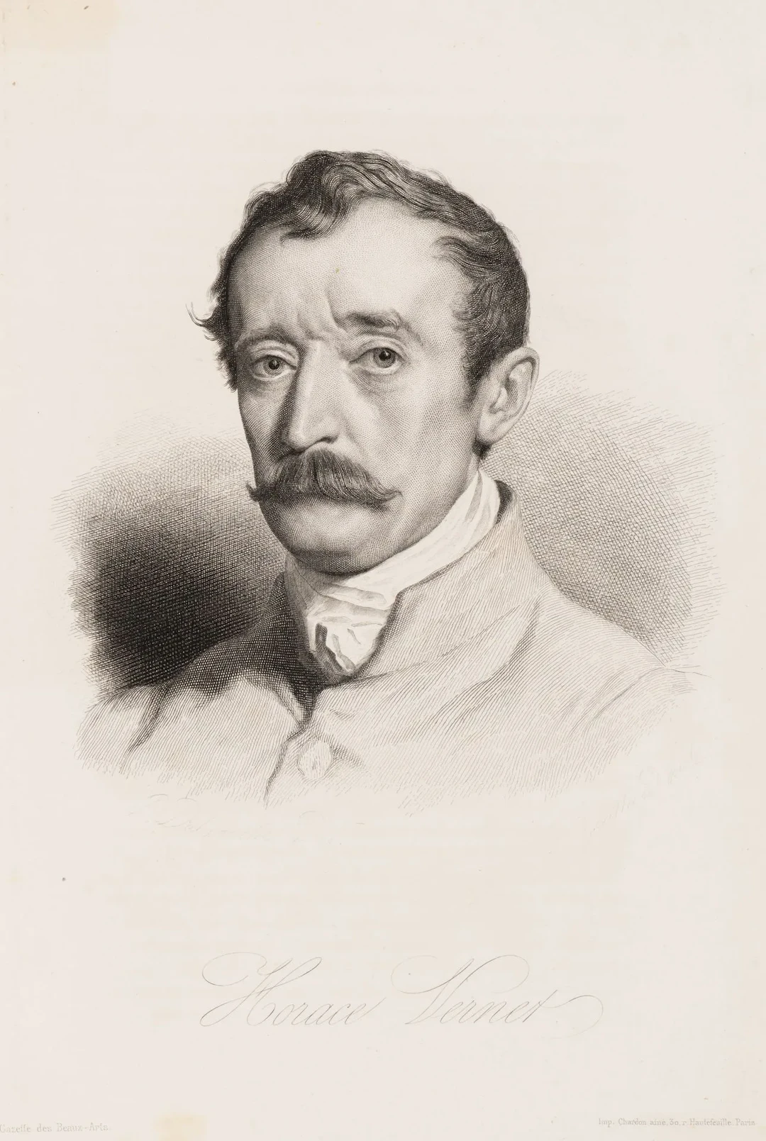 F. GAILLARD (*1834) after DELAROCHE (*1797), Portrait of Horace Vernet
