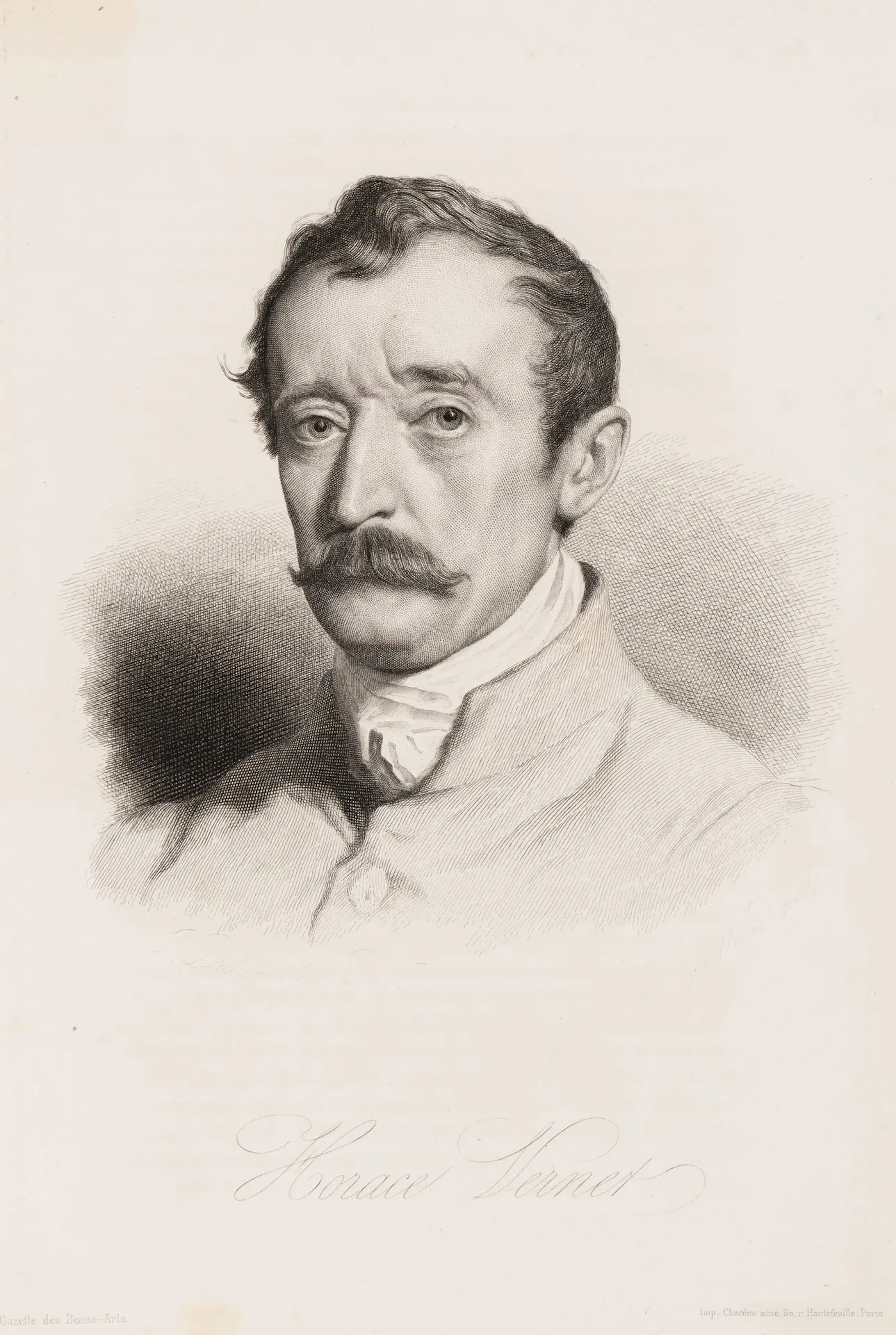 F. GAILLARD (*1834) after DELAROCHE (*1797), Portrait of Horace Vernet