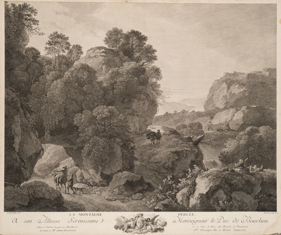C. BENAZECH (*1767) after DIETRICY (*1712), La Montagne Percée, 1771