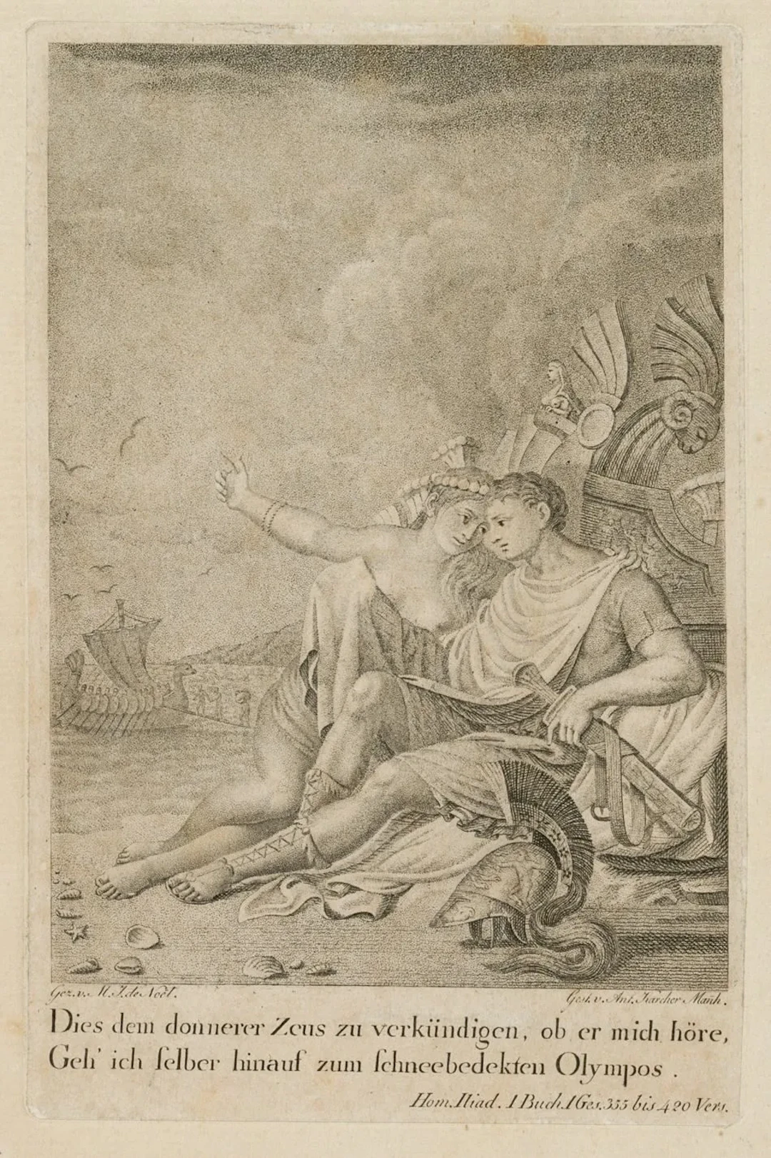 A. KARCHER (*1760) after NOËL (*1782), Scene from the *Iliad*, in