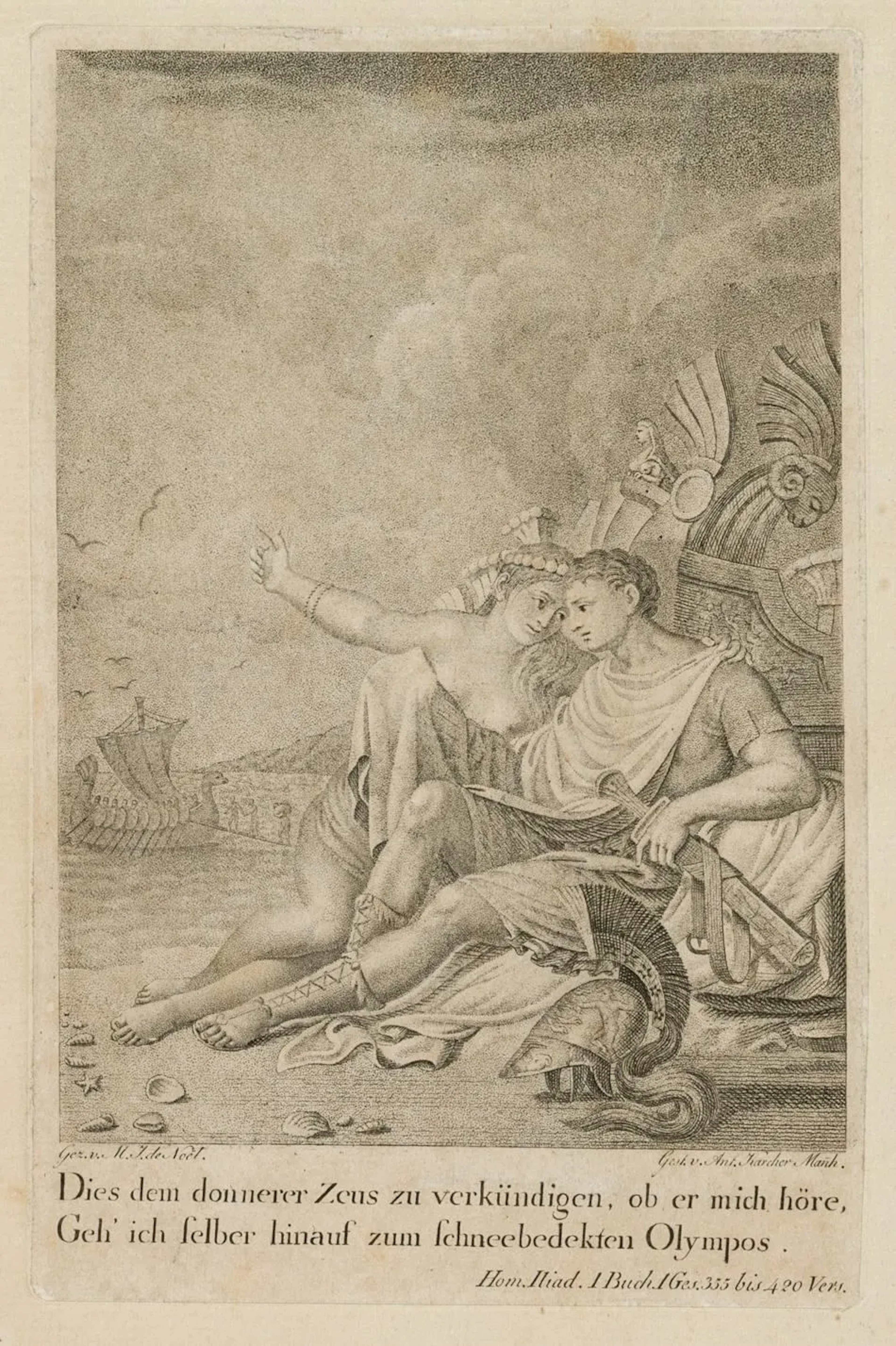 A. KARCHER (*1760) after NOËL (*1782), Scene from the *Iliad*, in