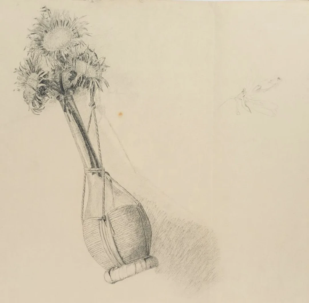 Unknown (19th century), Wildflowers in Bloom, Pencil Unknown (19th