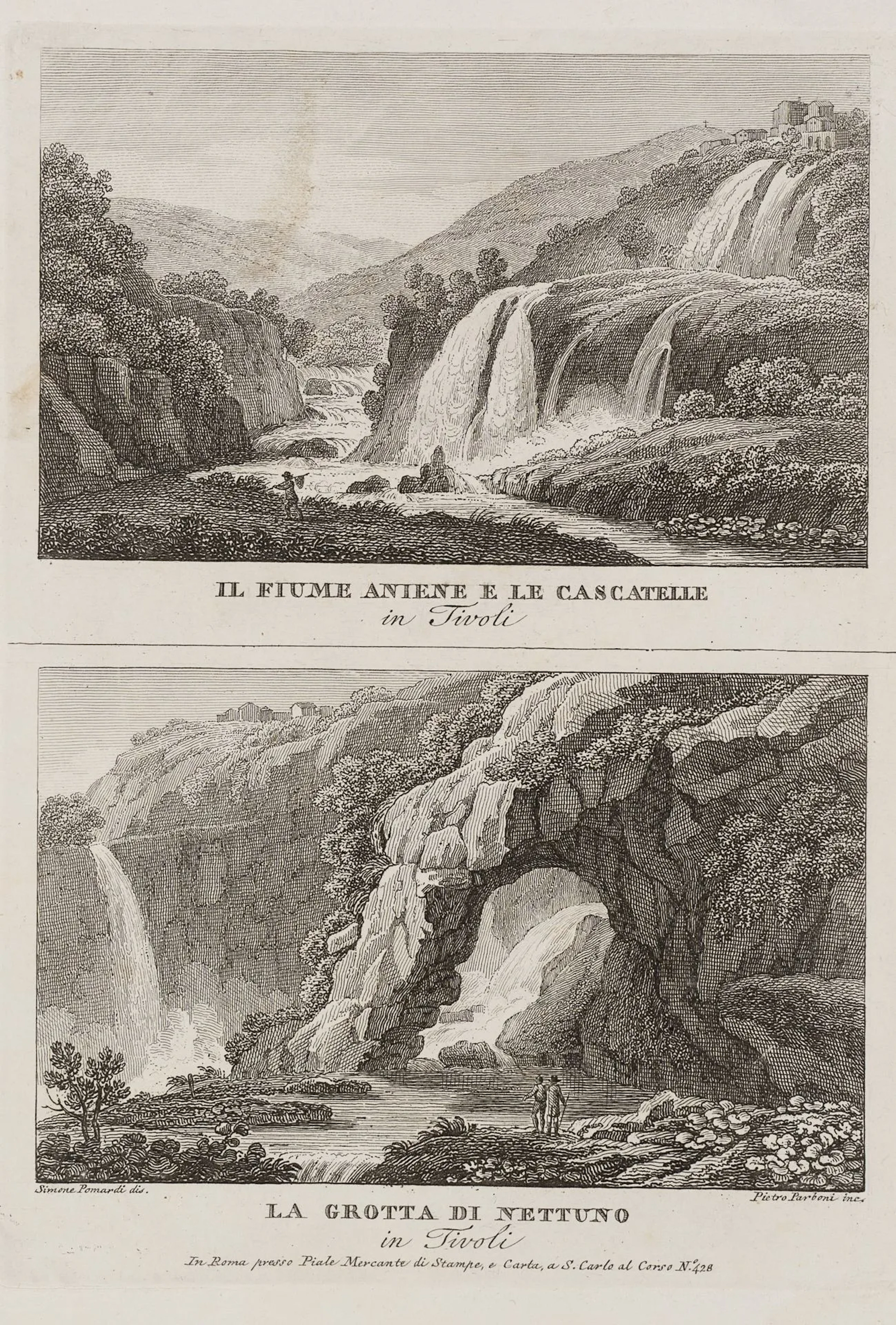 P. PARBONI (*1783) after an unknown artist (19th century), ANIENE.