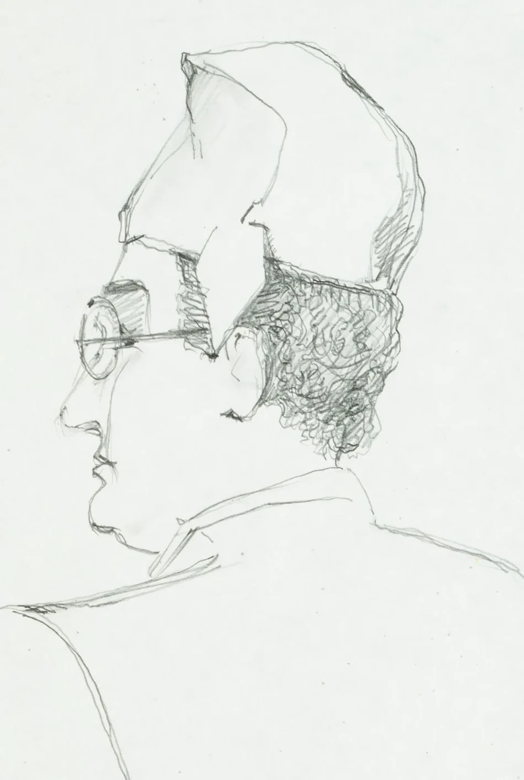 E. BEKKER (1903–1986), V. K. Wüstling, portrait, 1982, pencil Ernst