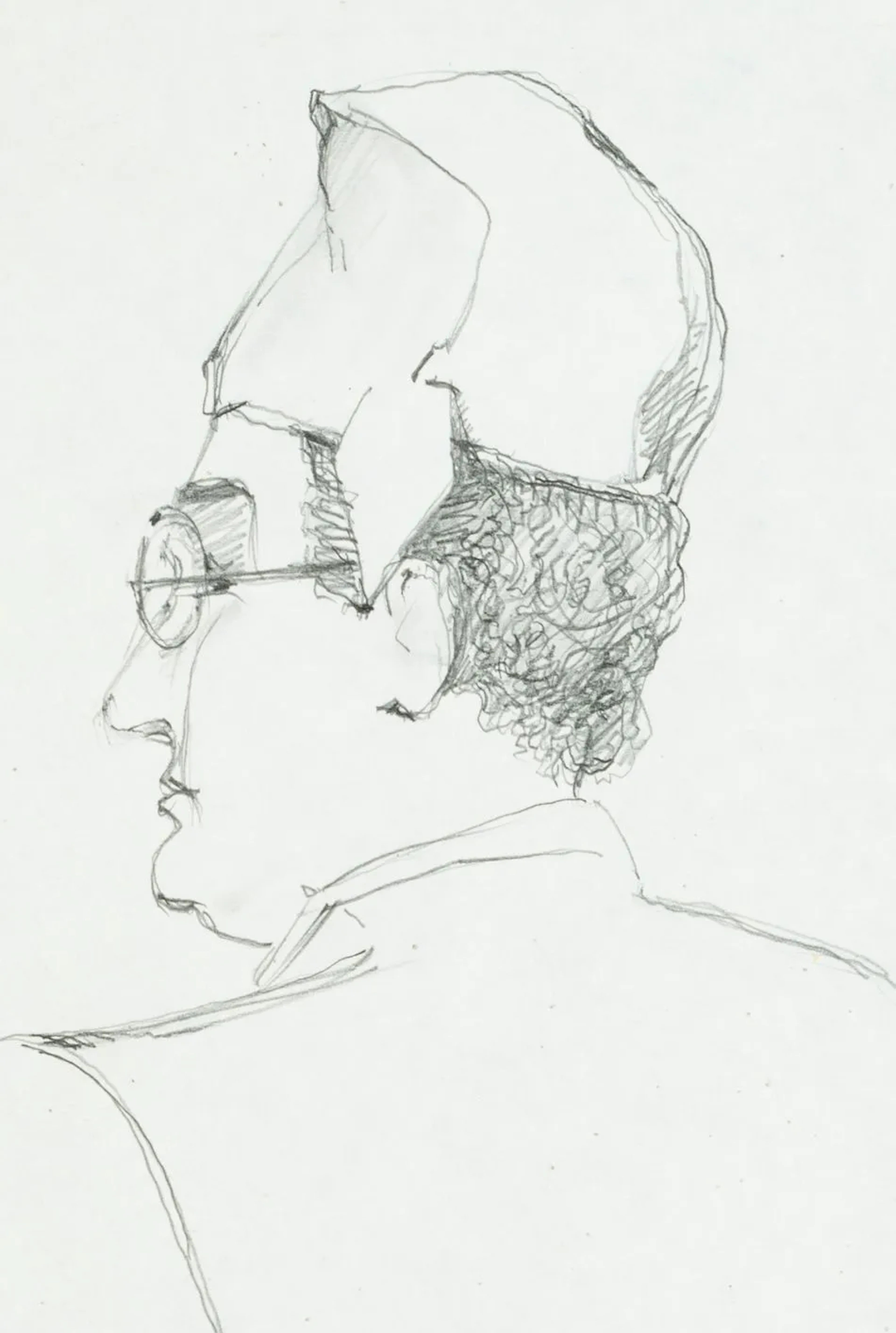 E. BEKKER (1903–1986), V. K. Wüstling, portrait, 1982, pencil Ernst