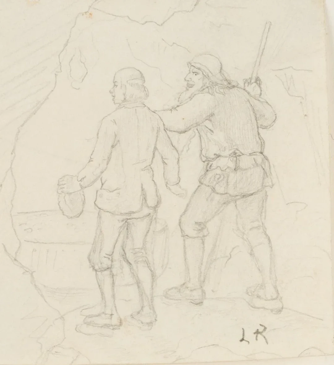 L. RICHTER (1803–1884), Rübezahl with Veit in the Treasure Cave, circa