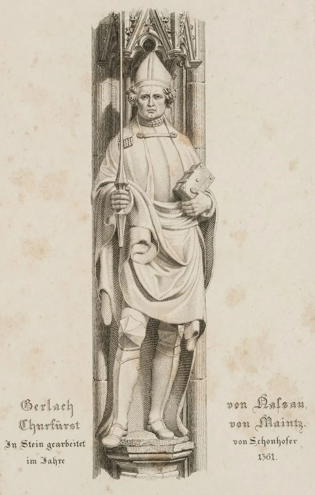 A. REINDEL (1784–1853), Gerlach of Nassau, Nuremberg, etching Albert