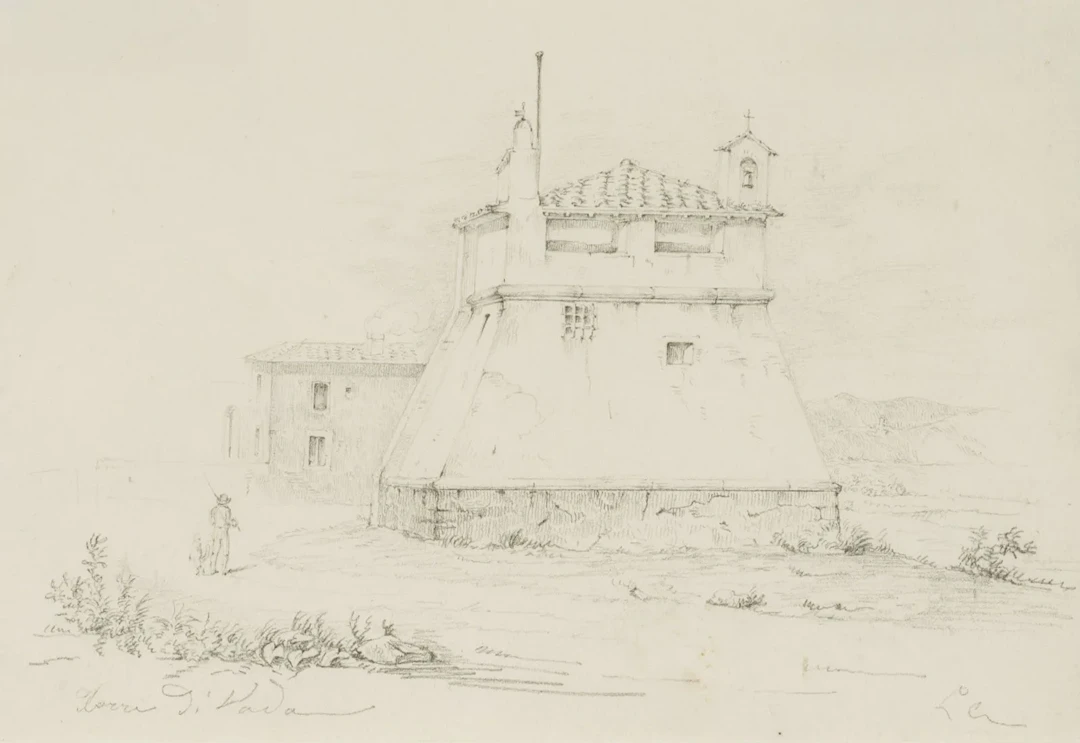L. CREMONESI (19th century), Torre di Vada Fortified Tower, Tuscany