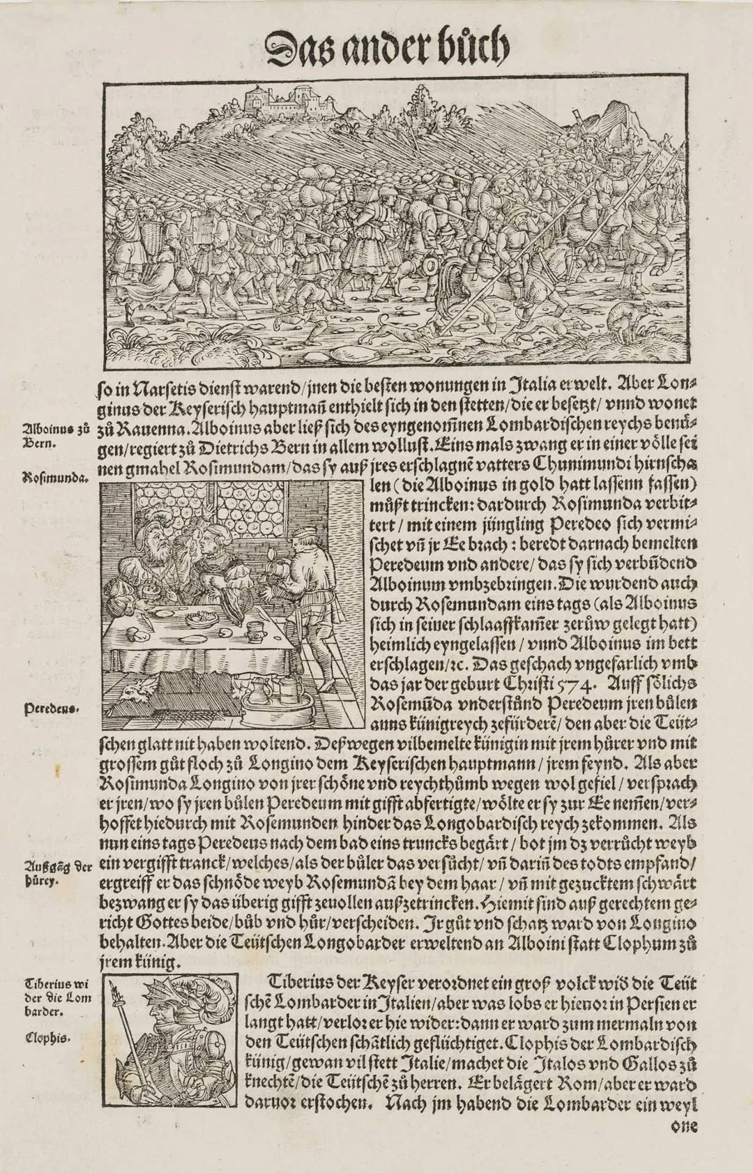 Unknown (16th), Historical events in Germania, around 1548, Woodcut