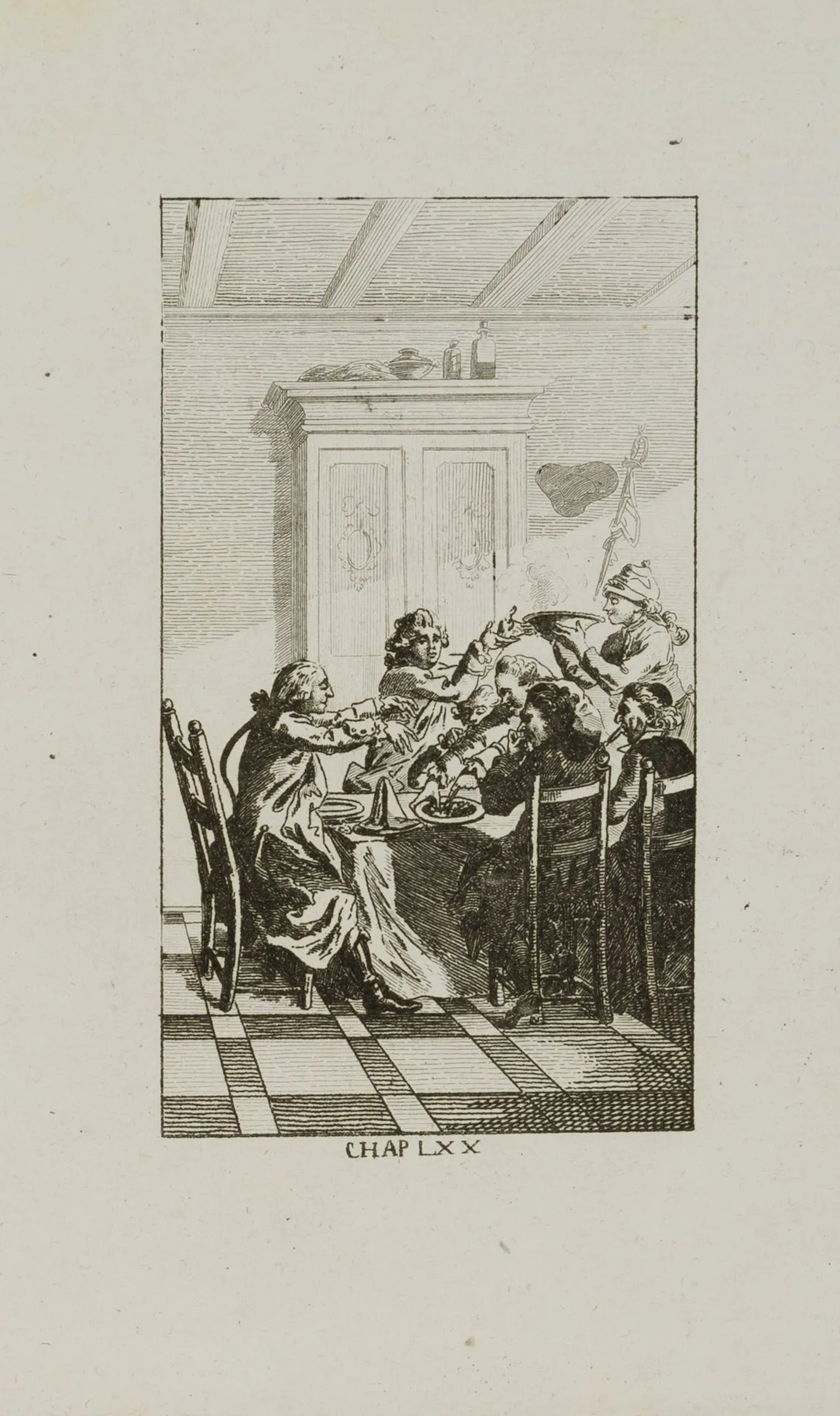 B. DUNKER (1746-1807), At the table, around 1780... | Lithographs: bids