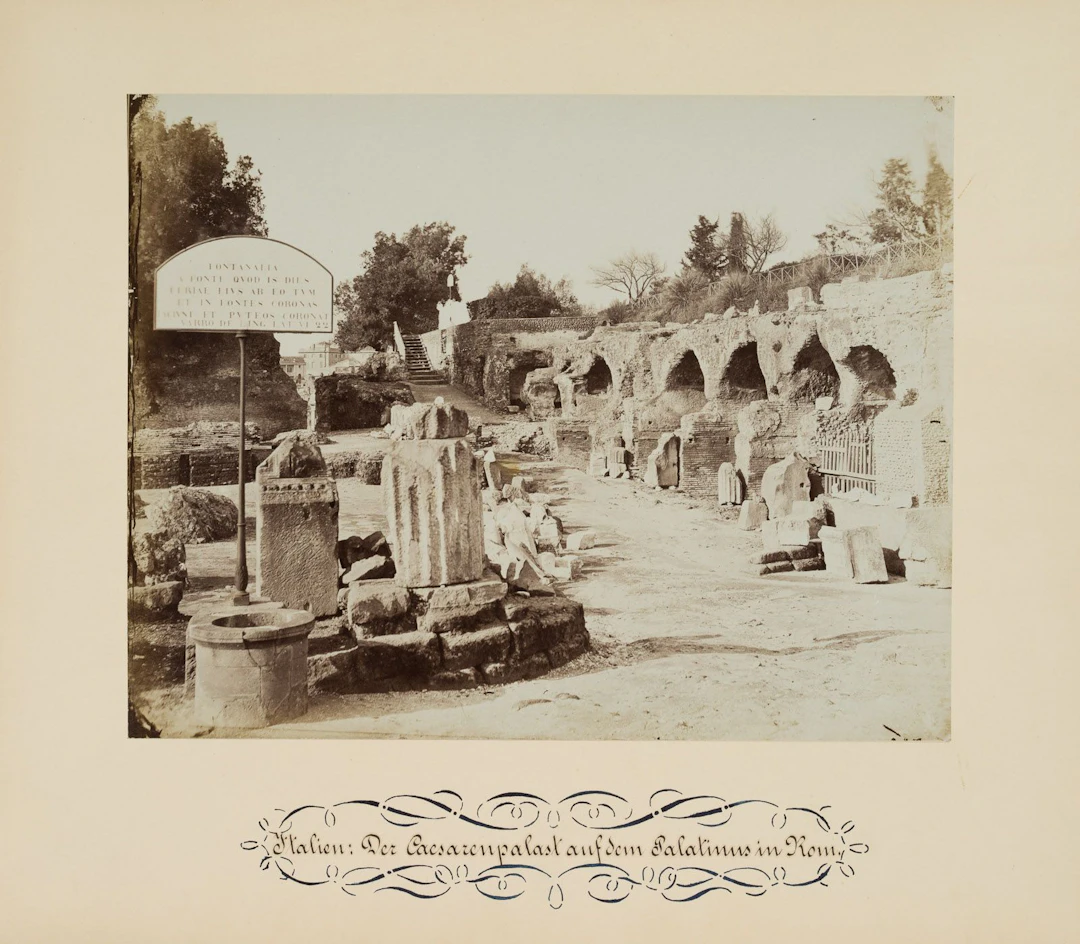 FRATELLI ALINARI (19th) Circle, Caesar’s Palace, Palatine Hill, Rome