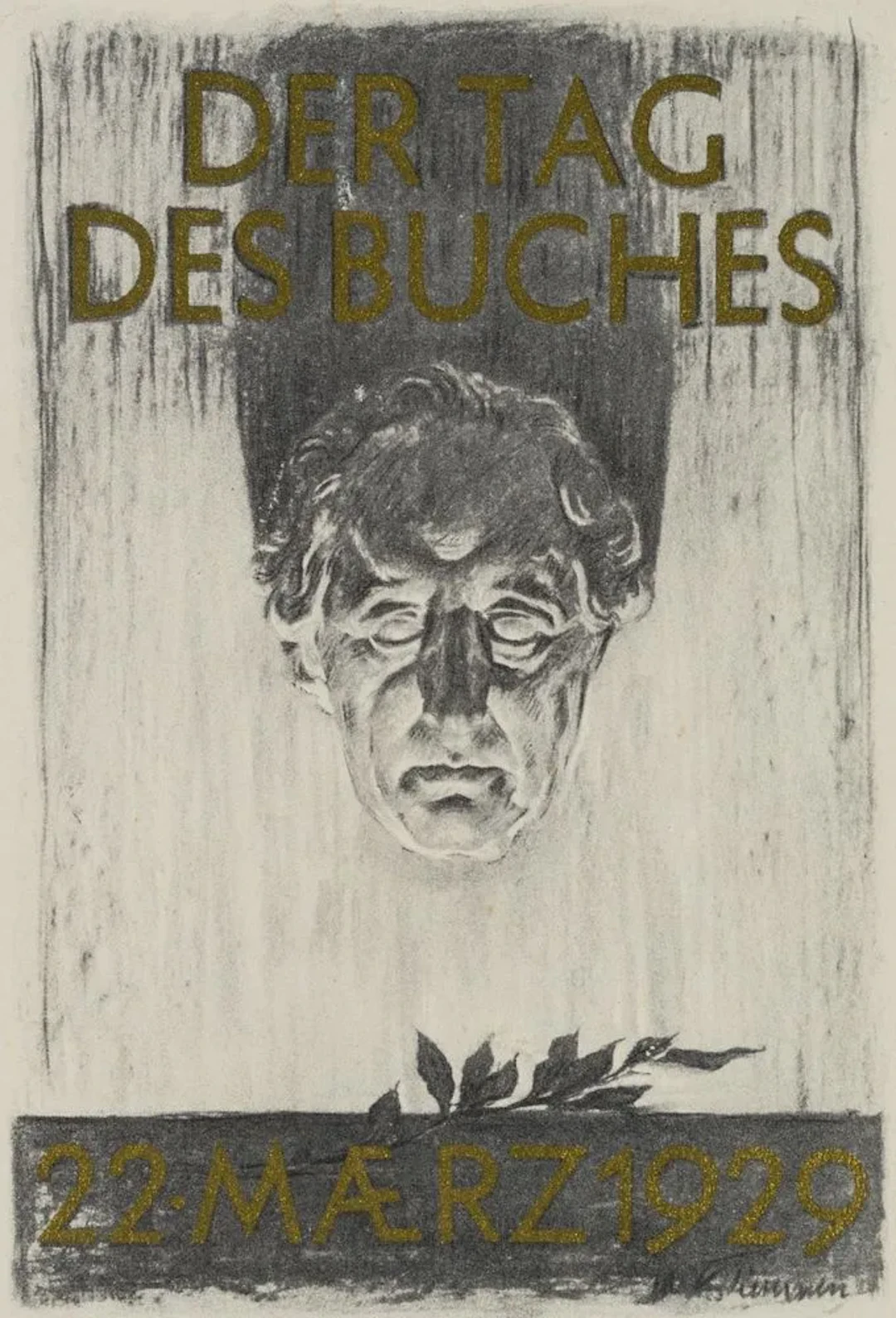 W. TIEMANN (1876–1951), Postcard commemorating the 1st Book Day, 1929