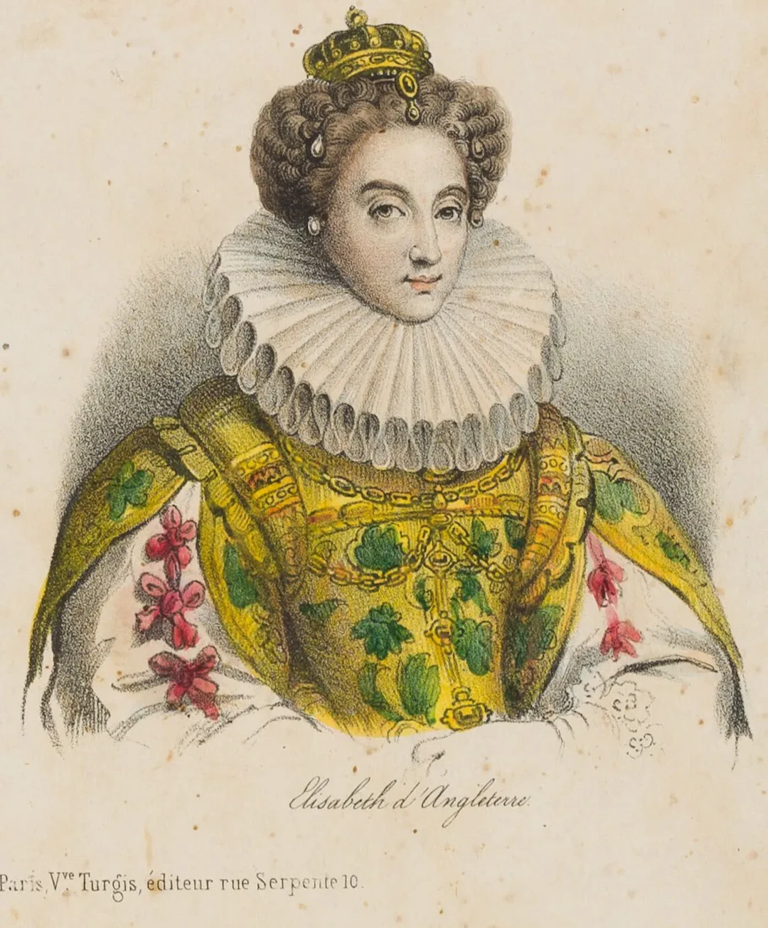 Unknown (19th), Elizabeth of England, around 1850, Lithography Unknown