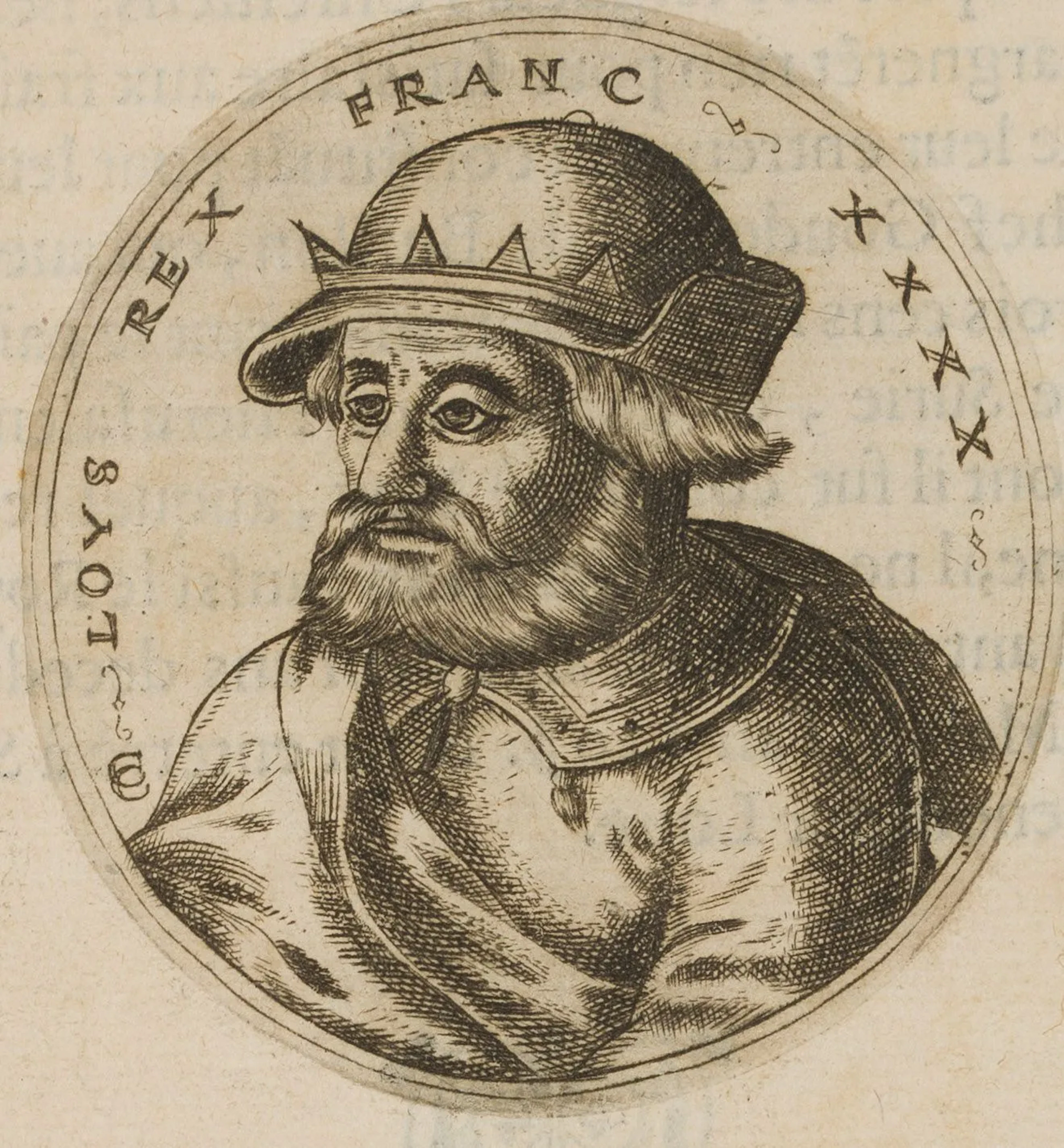 Unknown (16th century), Portrait of King Louis the Great, 1567, copper