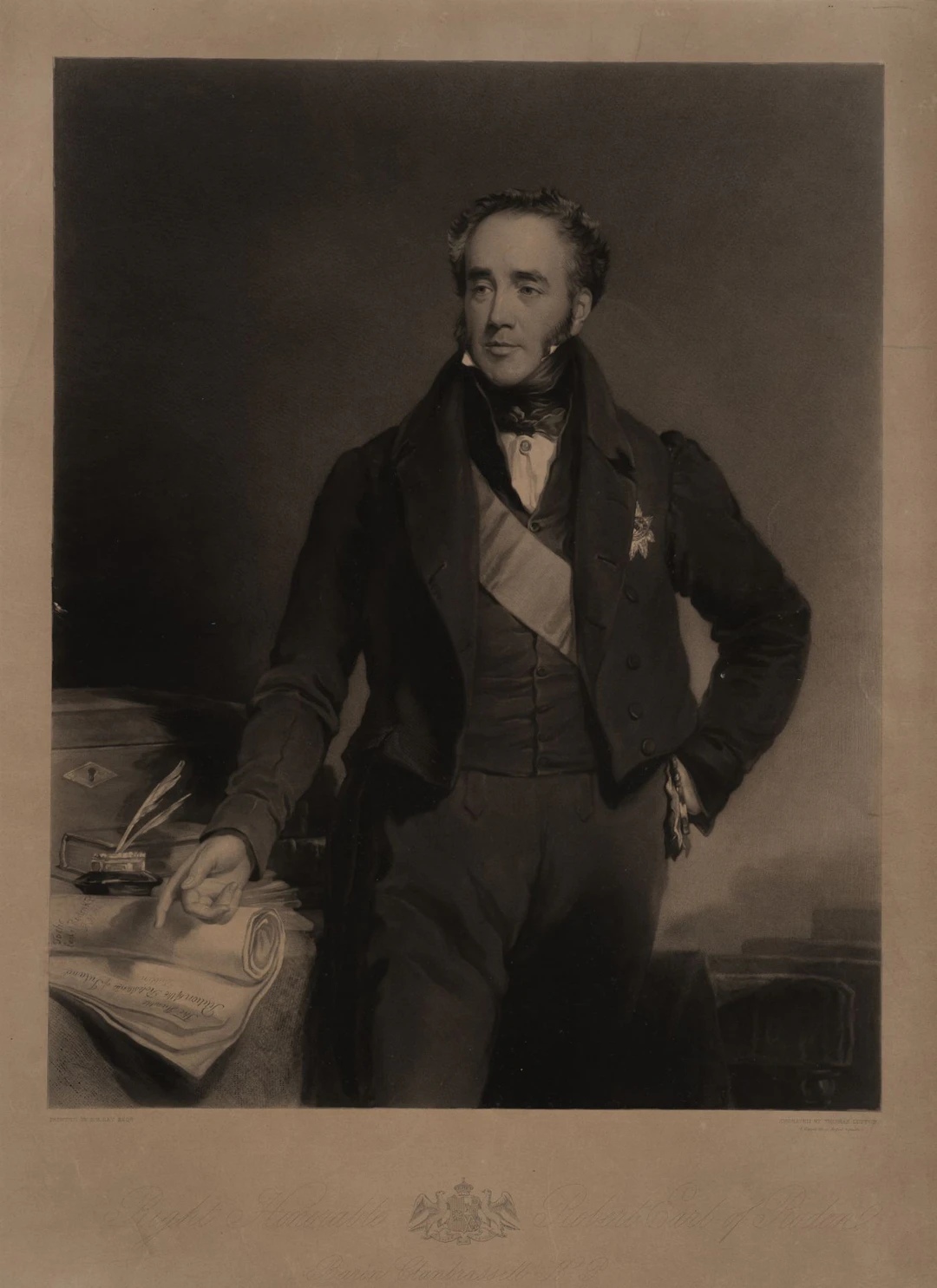 T. LUPTON (*1791) after SAY (*1805), Portrait of Robert, Earl of Roden