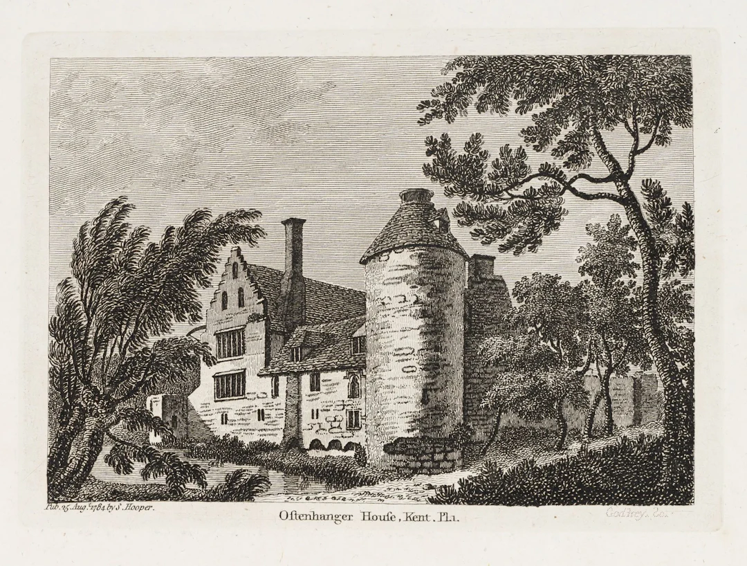 R. GODFREY (*1728), Ostenhanger House, Kent, 1784, etching Richard