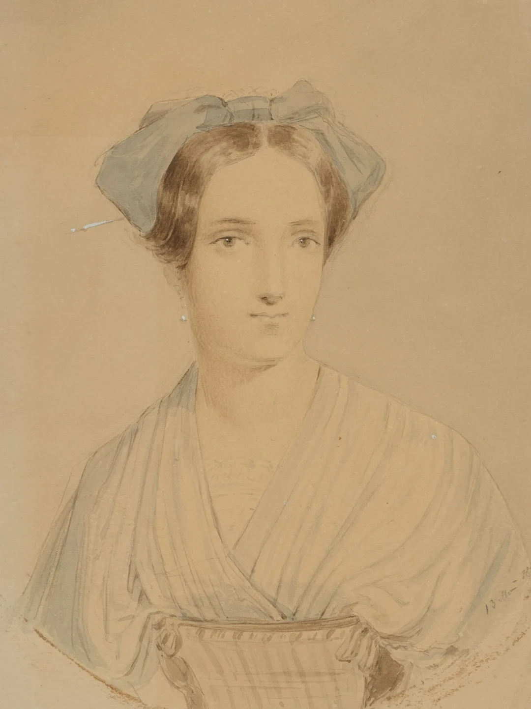 A. LUCAS (1803–1863), attributed, A bust portrait of a young lady
