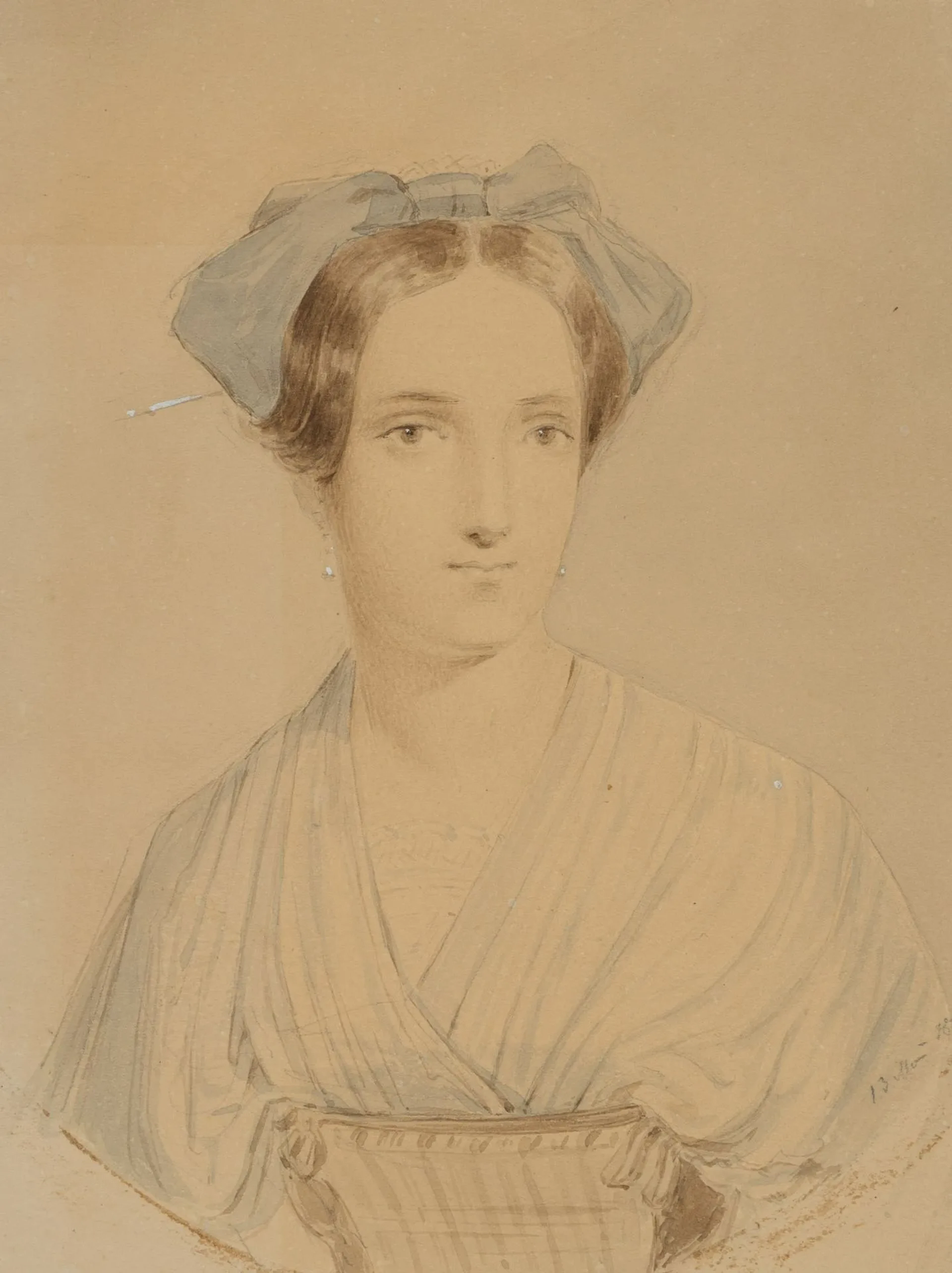 A. LUCAS (1803–1863), attributed, A bust portrait of a young lady