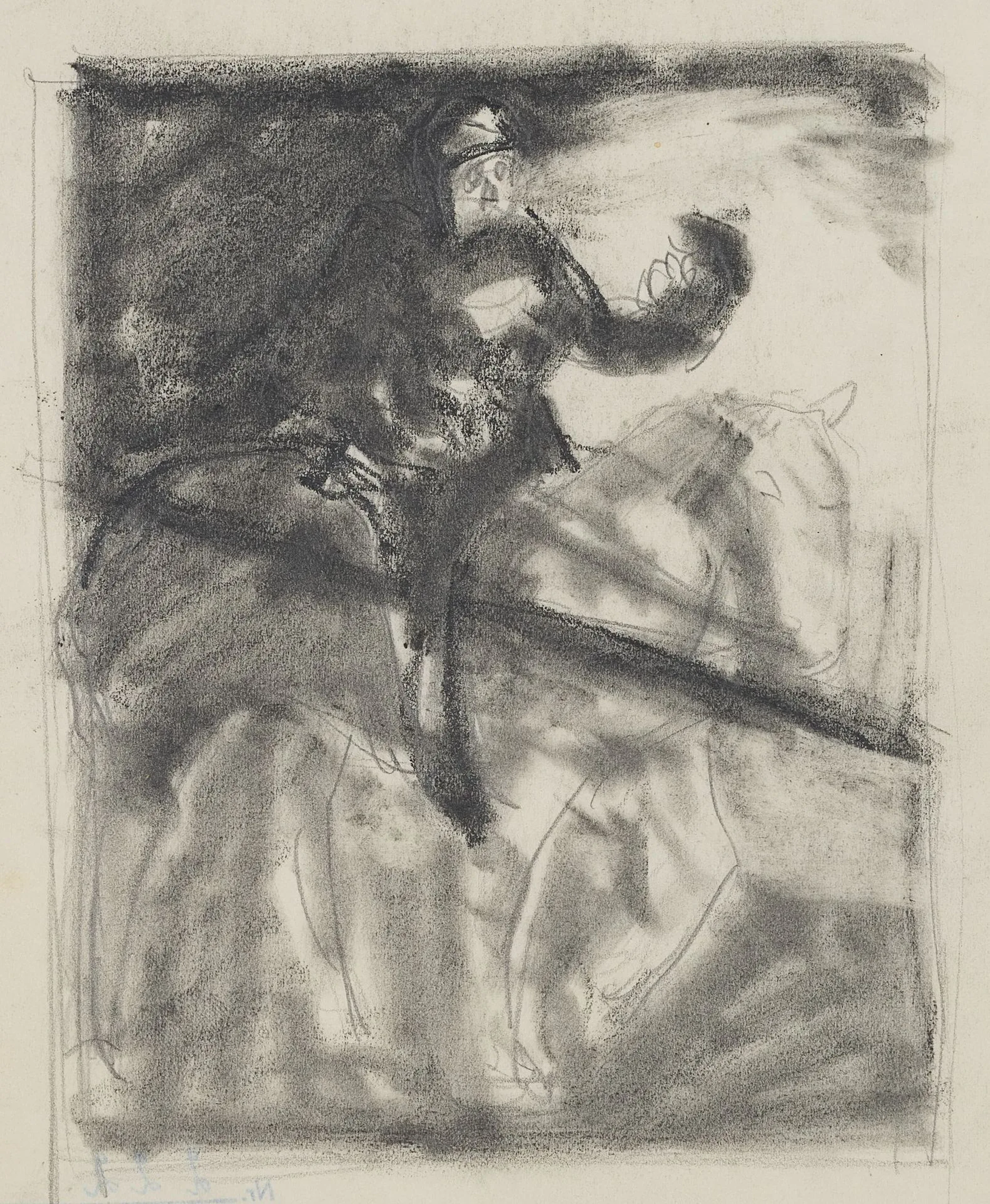 C. WALTHER (1880–1954), Lancer, circa 1910, pencil Carl August Walther