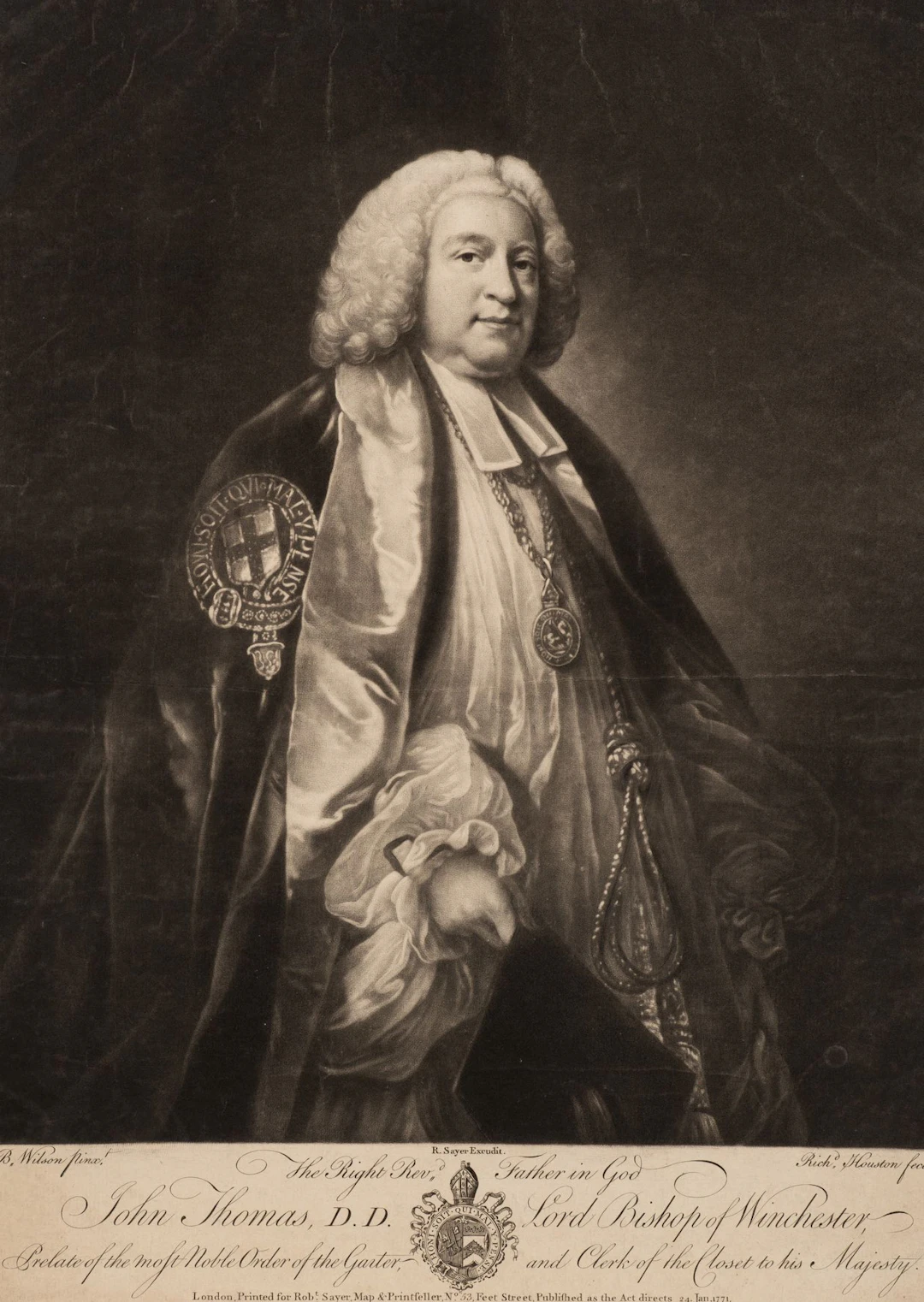 R. HOUSTON (*1721) after WILSON (*1721), John Thomas, Bishop of Winchester