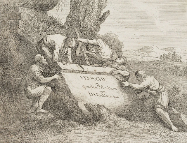 J. TISCHBEIN (*1742), Experiments on Etched Leaves, around 1785, Etching