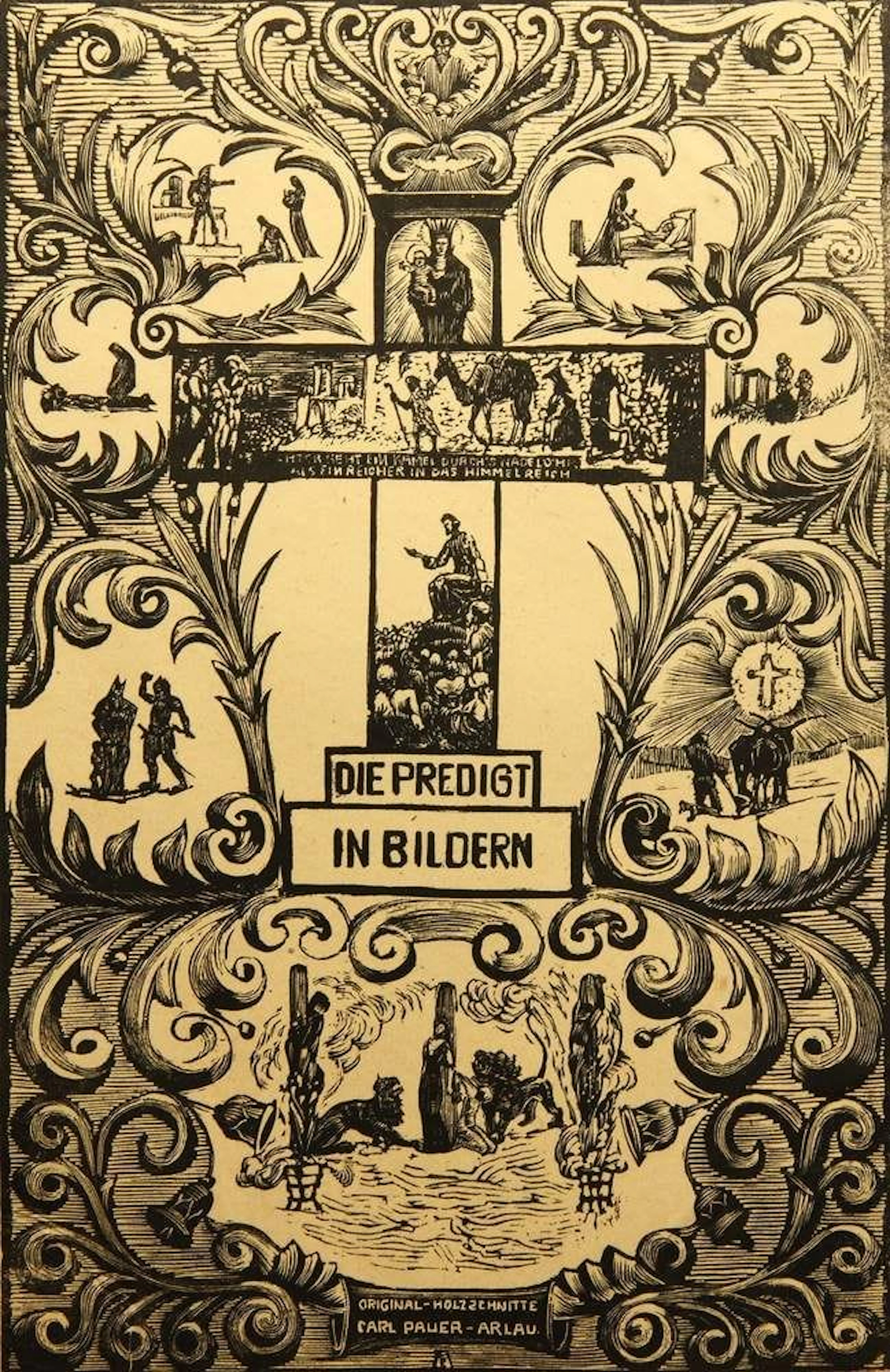 C. PAUER-ARLAU (b. 1880), *The Sermon in Pictures*, Woodcut Carl Pauer-Arlau