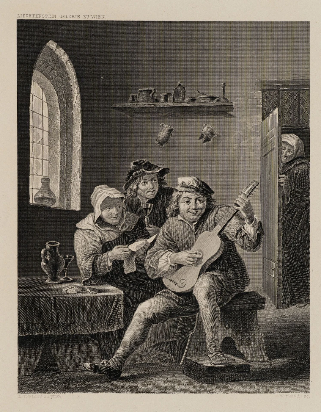 W. FRENCH (*1815) after TENIERS (*1610), *The Concert at Home*, steel