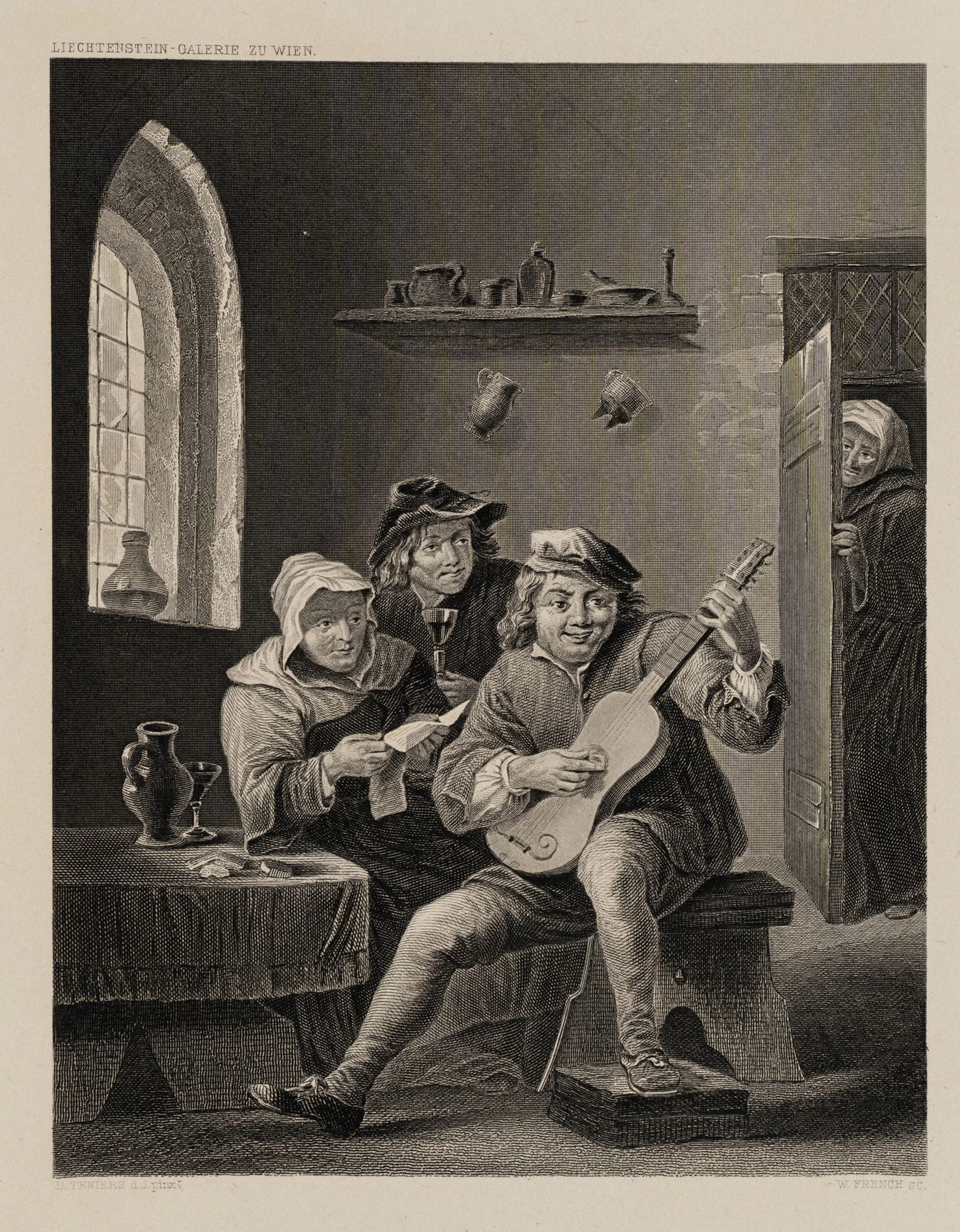W. FRENCH (*1815) after TENIERS (*1610), *The Concert at Home*, steel