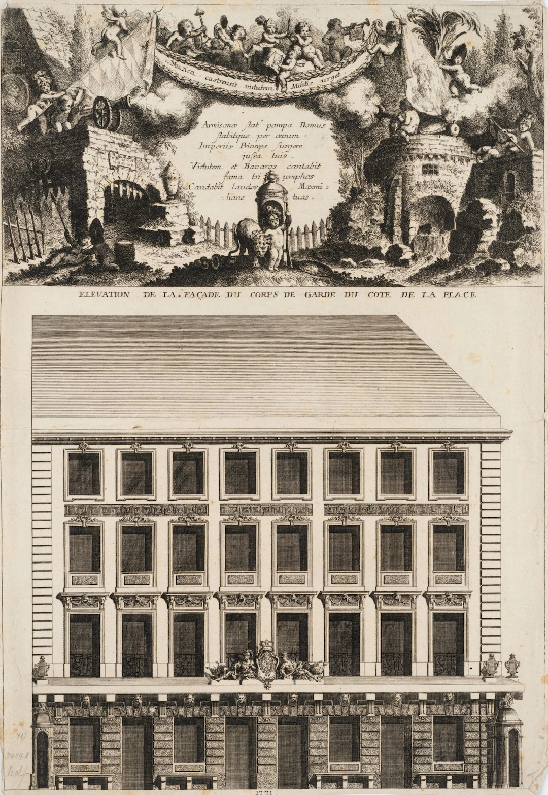 Unknown (18th century), Facade of the Thomass House, Munich, 1771