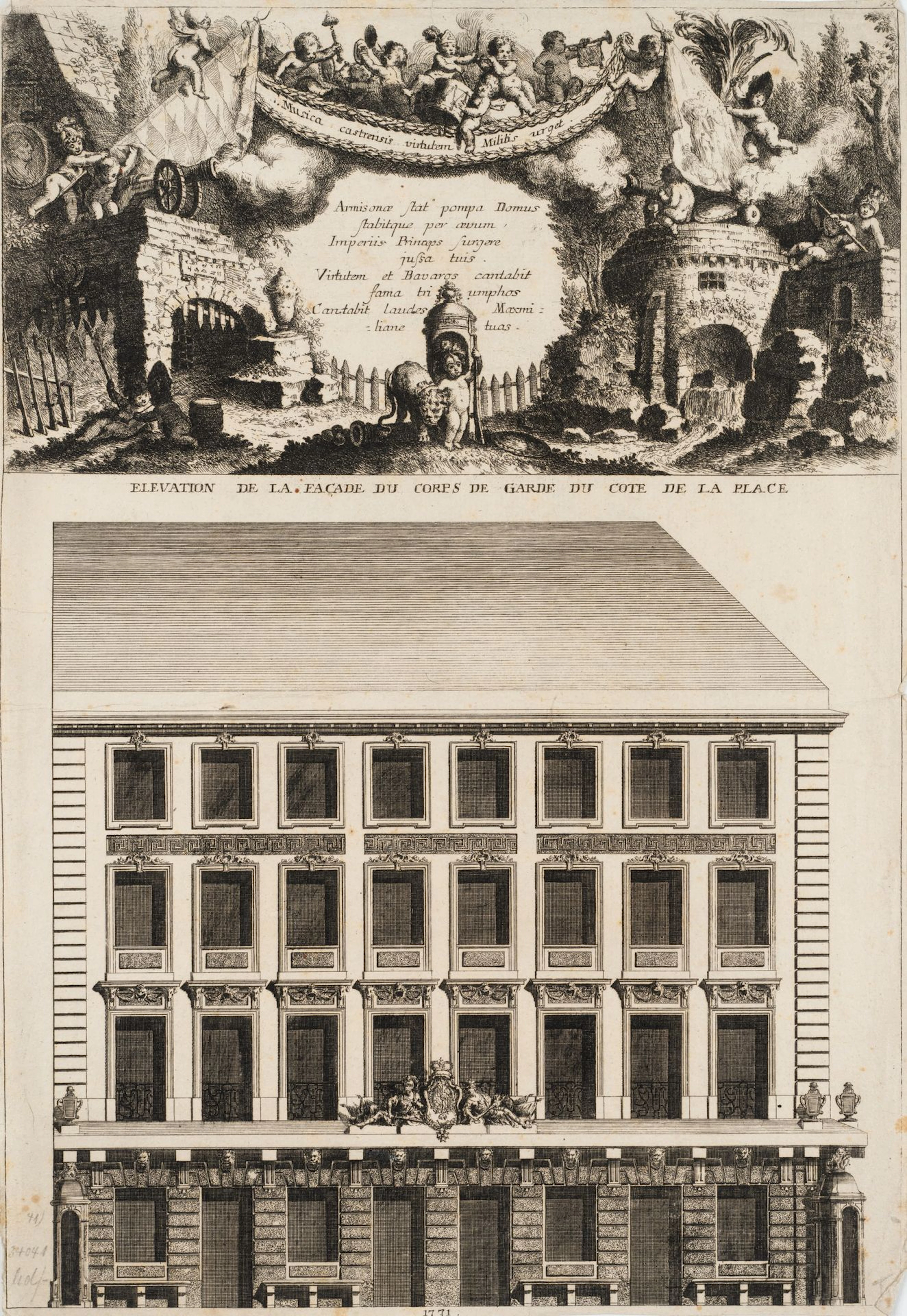 Unknown (18th century), Facade of the Thomass House, Munich, 1771