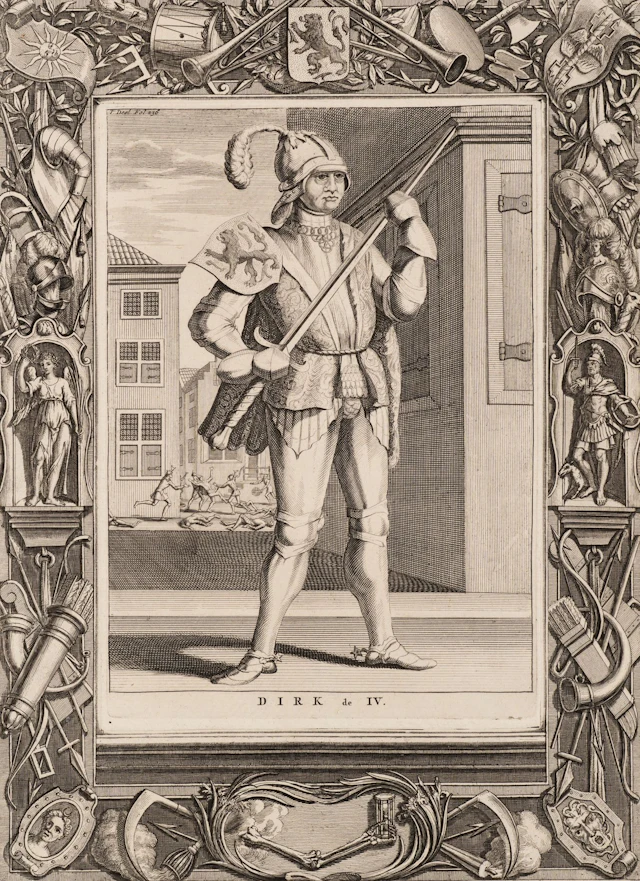 Unknown (18th), Dirk IV, Count of Holland, 1725, Copper engraving