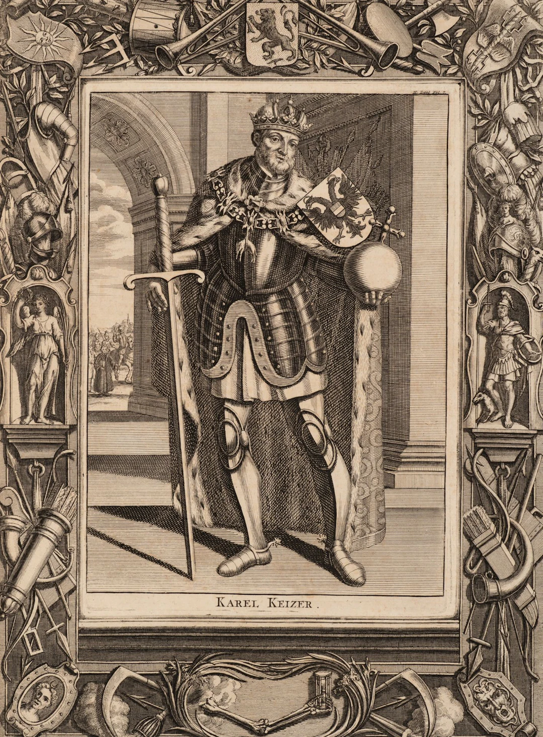 Unknown (18th century), Emperor Charles V with his sword and the Imperial