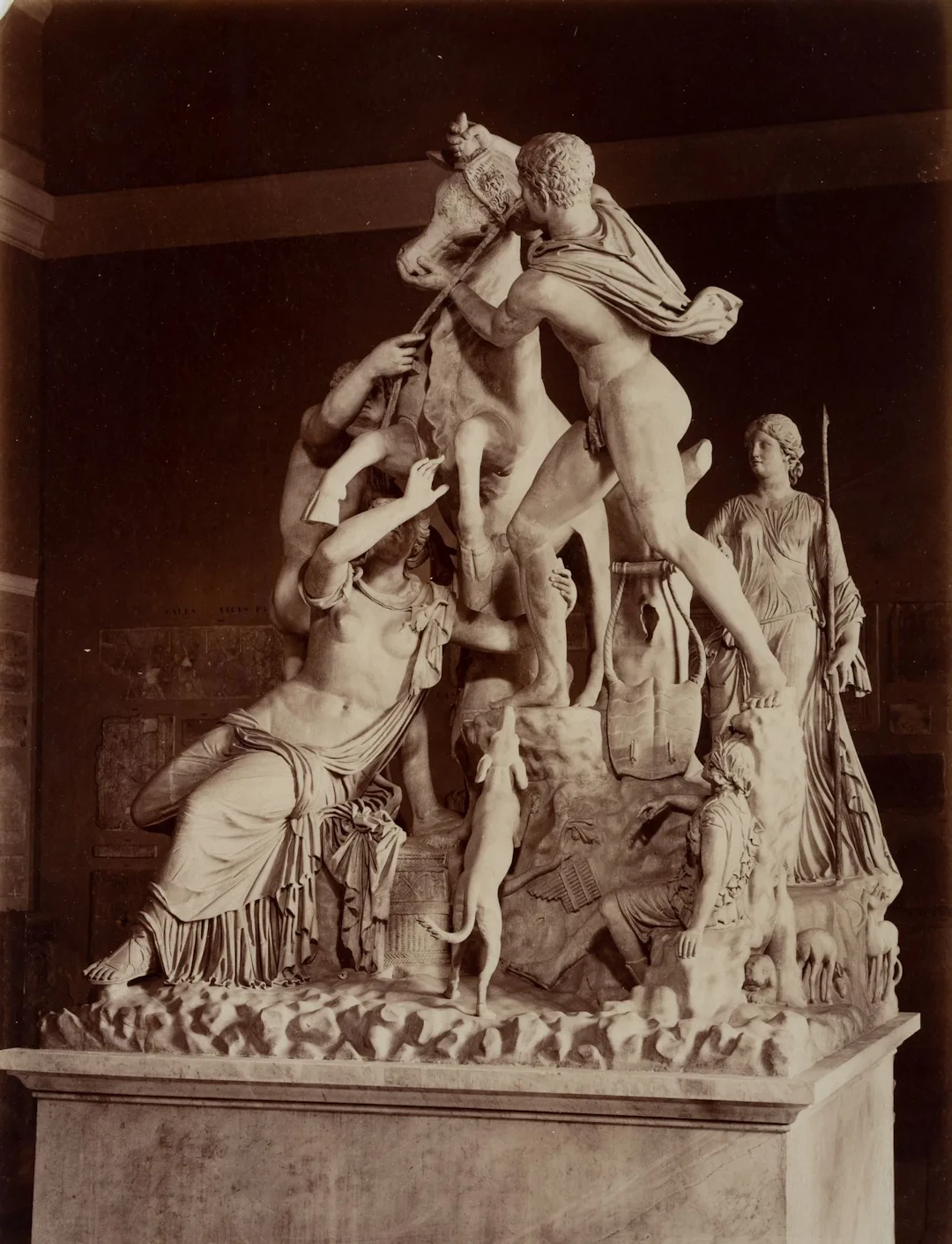FRATELLI ALINARI (19th century), Farnese Bull, circa 1880, albumen