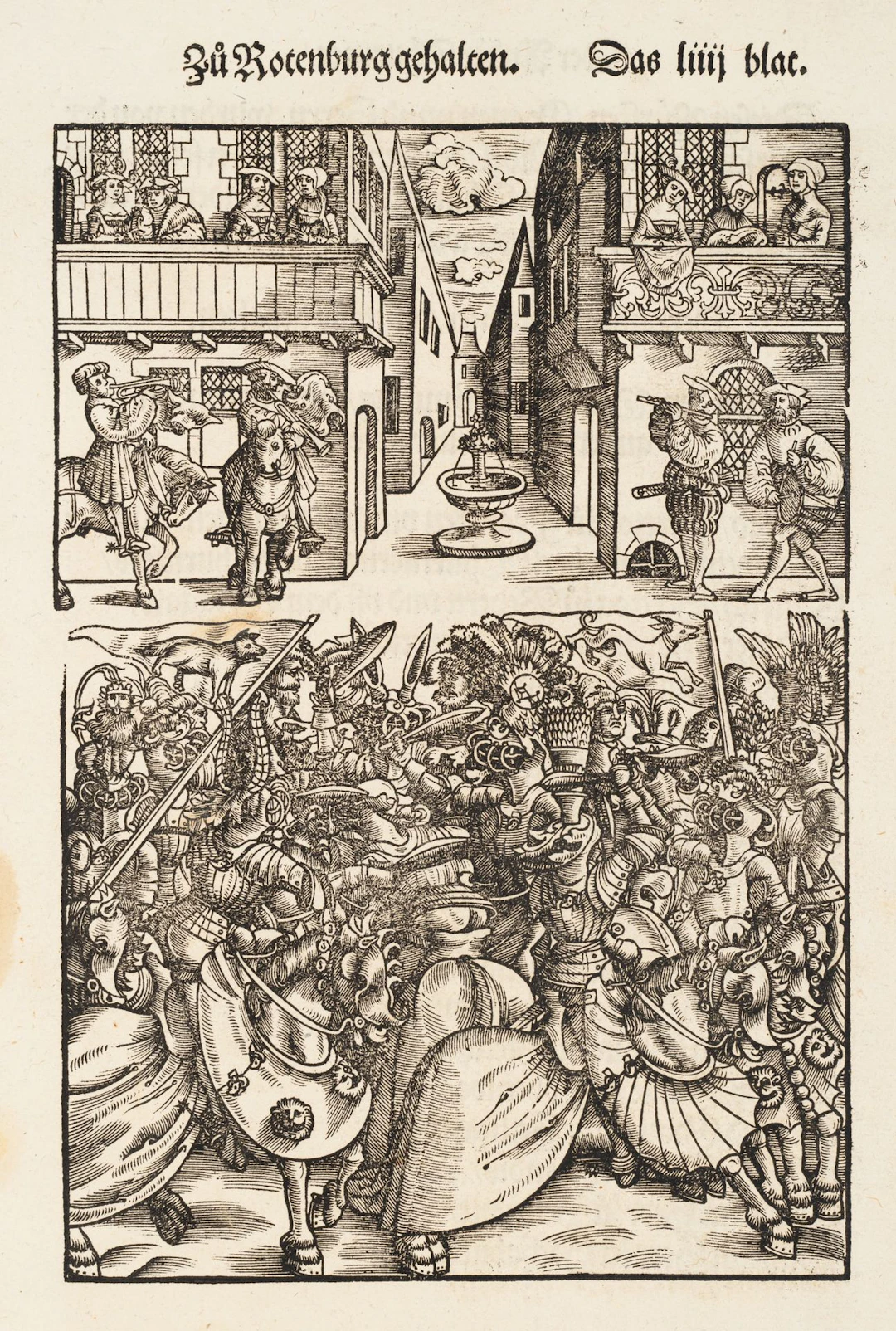 Unknown (16th century), Tournament at Rotenburg. From Rüxner’s tournament