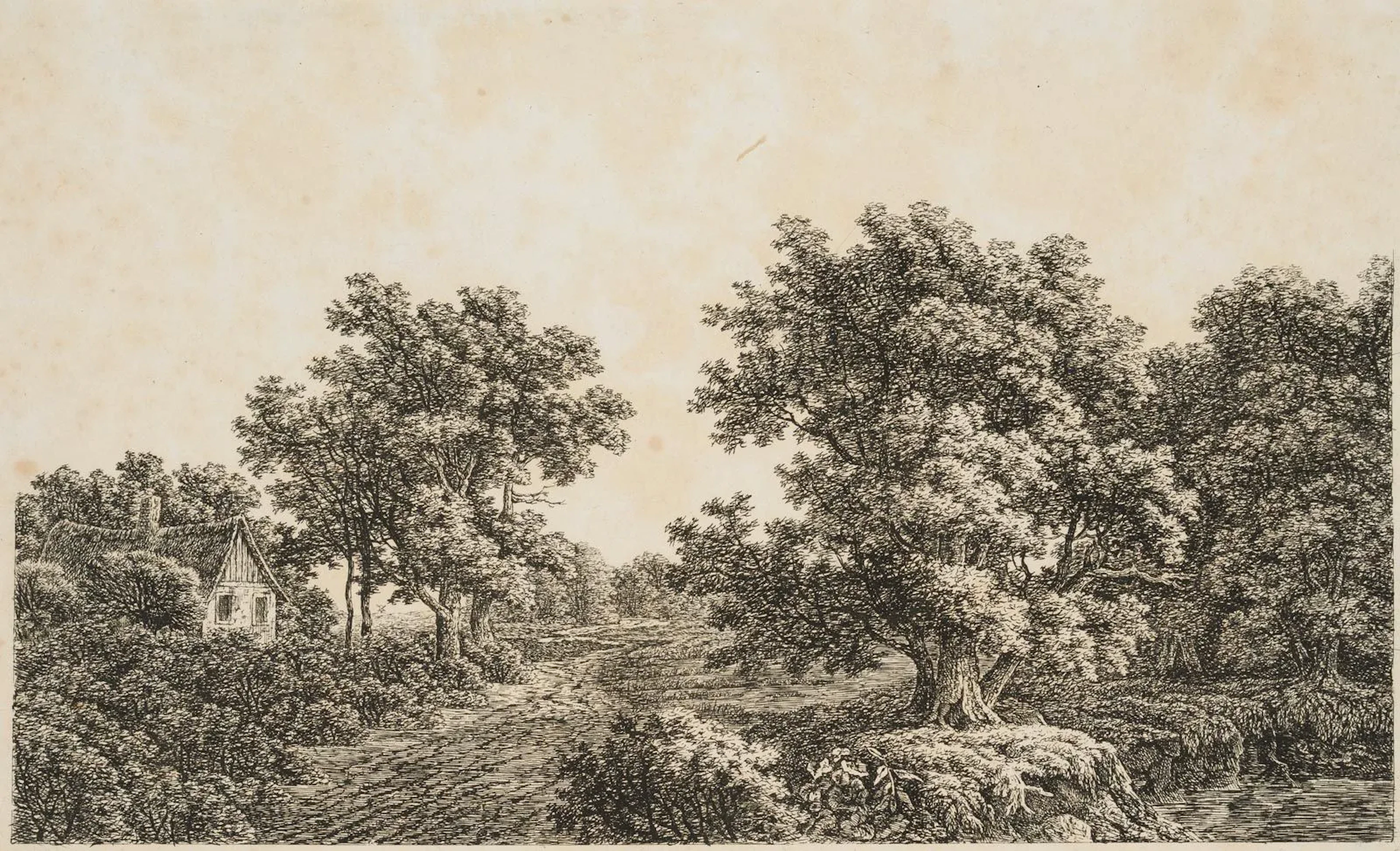 C. LAMPE (19th century), Landscape with a Country Road, circa 1819