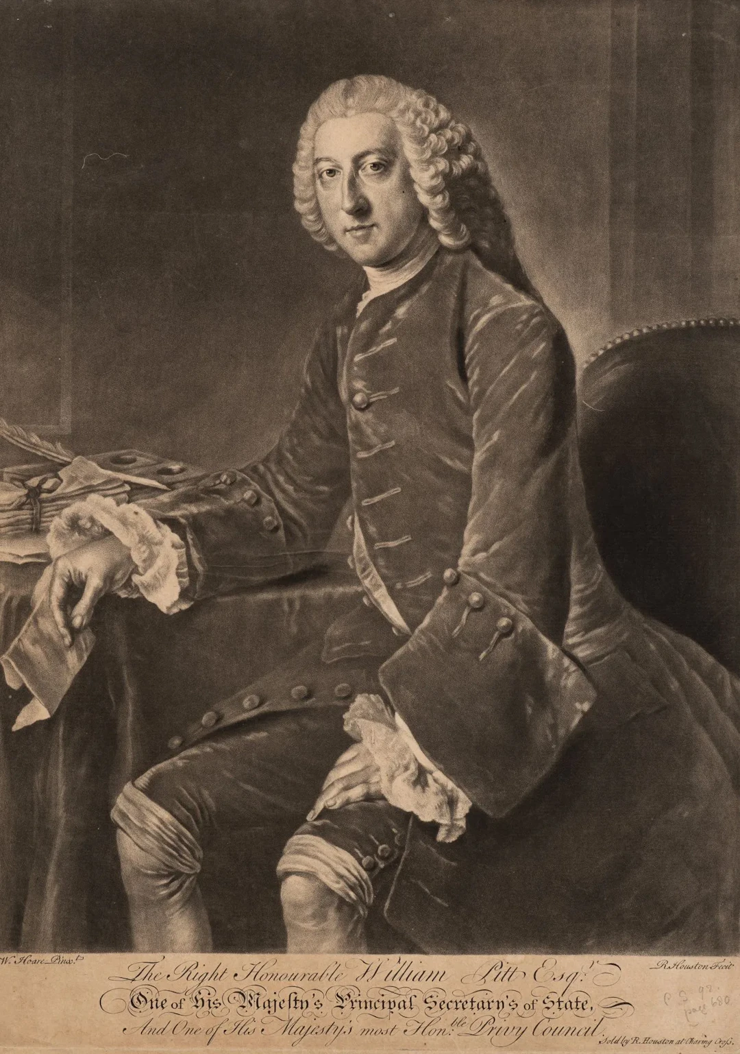R. HOUSTON (*1721) after HOARE OF BATH (*1707), William Pitt the Elder