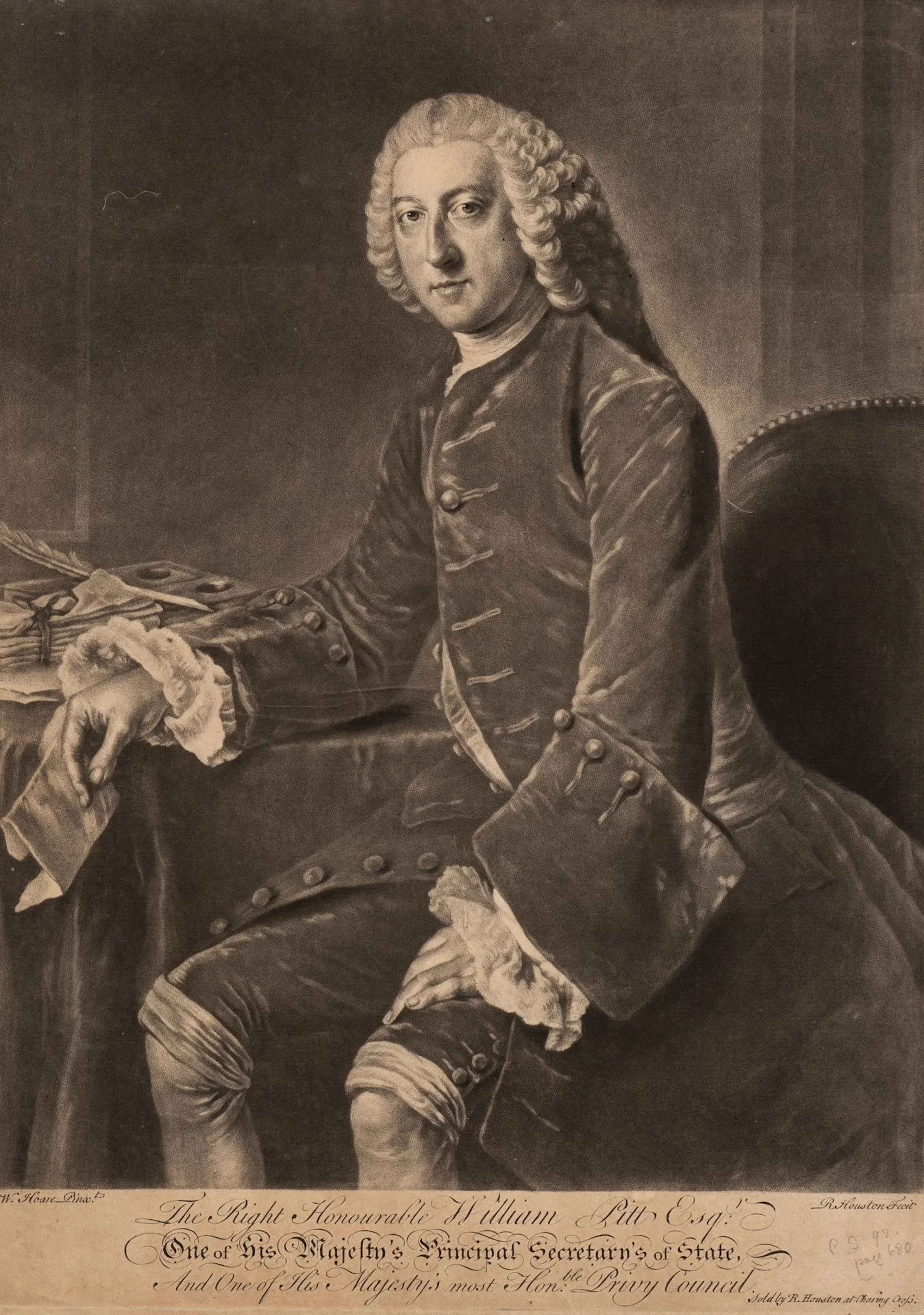 R. HOUSTON (*1721) after HOARE OF BATH (*1707), William Pitt the Elder
