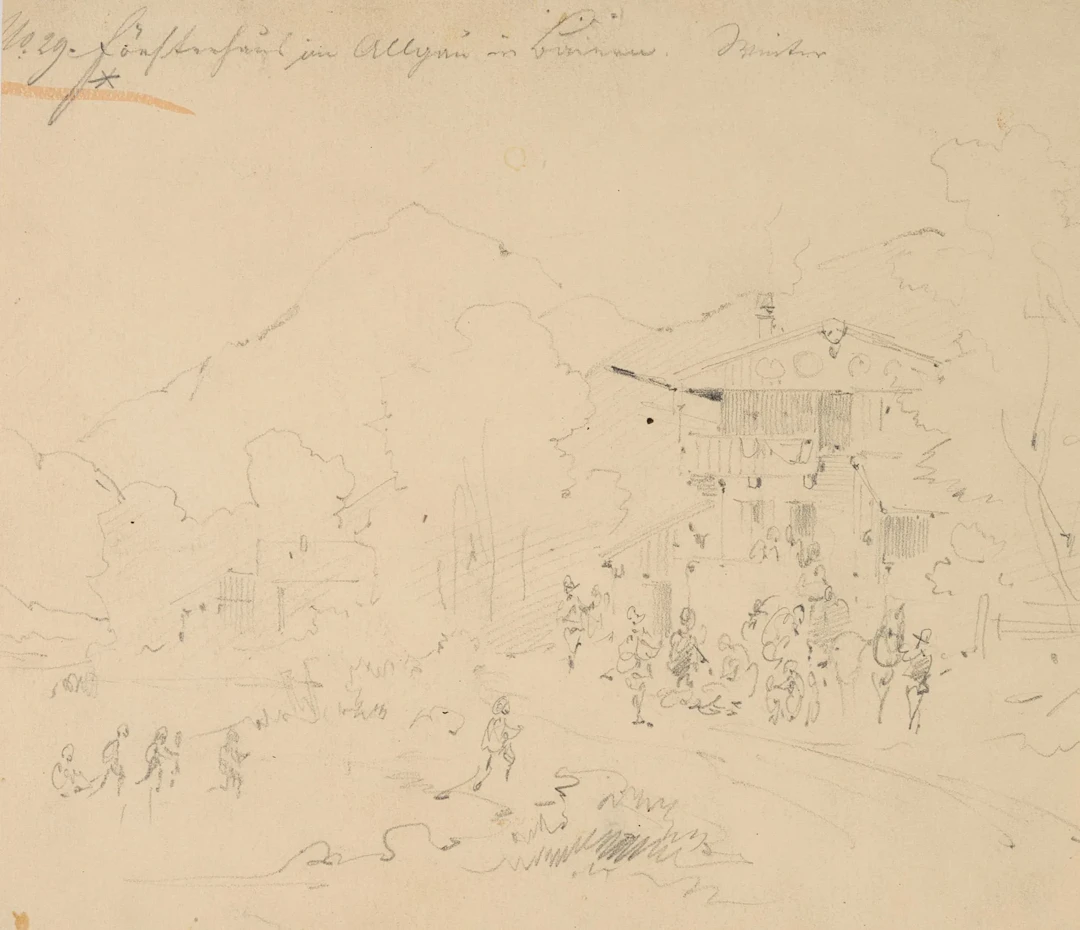 A. DOLL (1826–1887), A Village in the Allgäu. A Quick Sketch of the