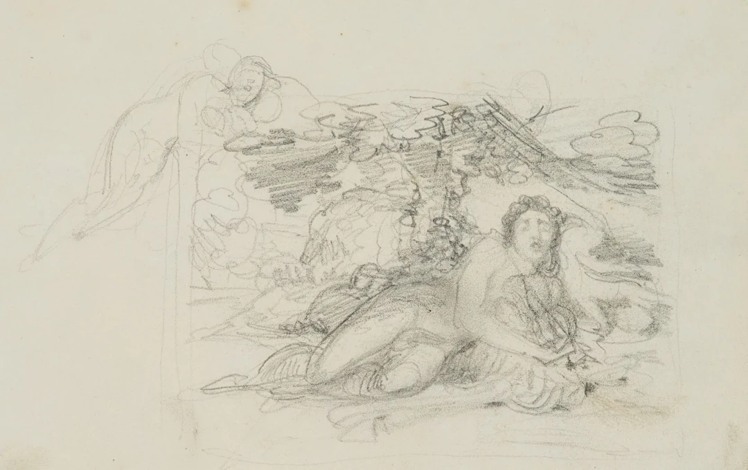 Attributed to F. BOUCHOT (1800–1842), Mythological scene, women sleeping
