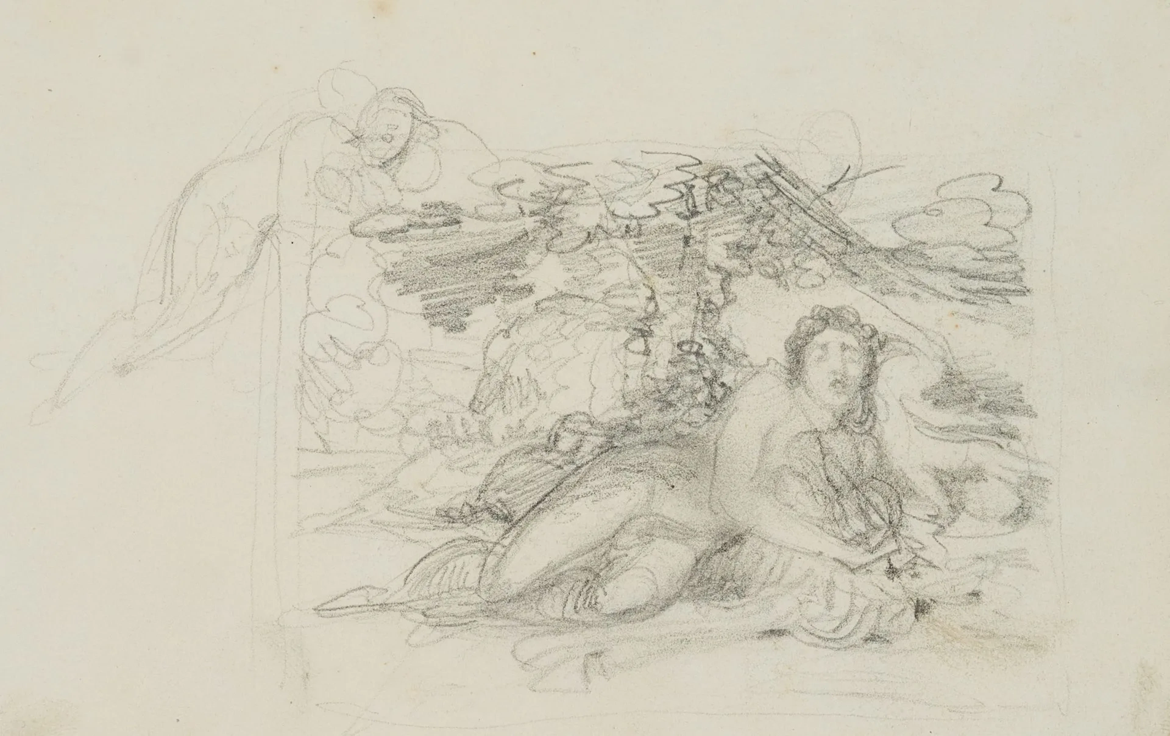 Attributed to F. BOUCHOT (1800–1842), Mythological scene, women sleeping
