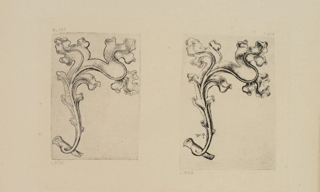 After Monogram MEISTER ES (*1450), acanthus ornamentation. Imperial