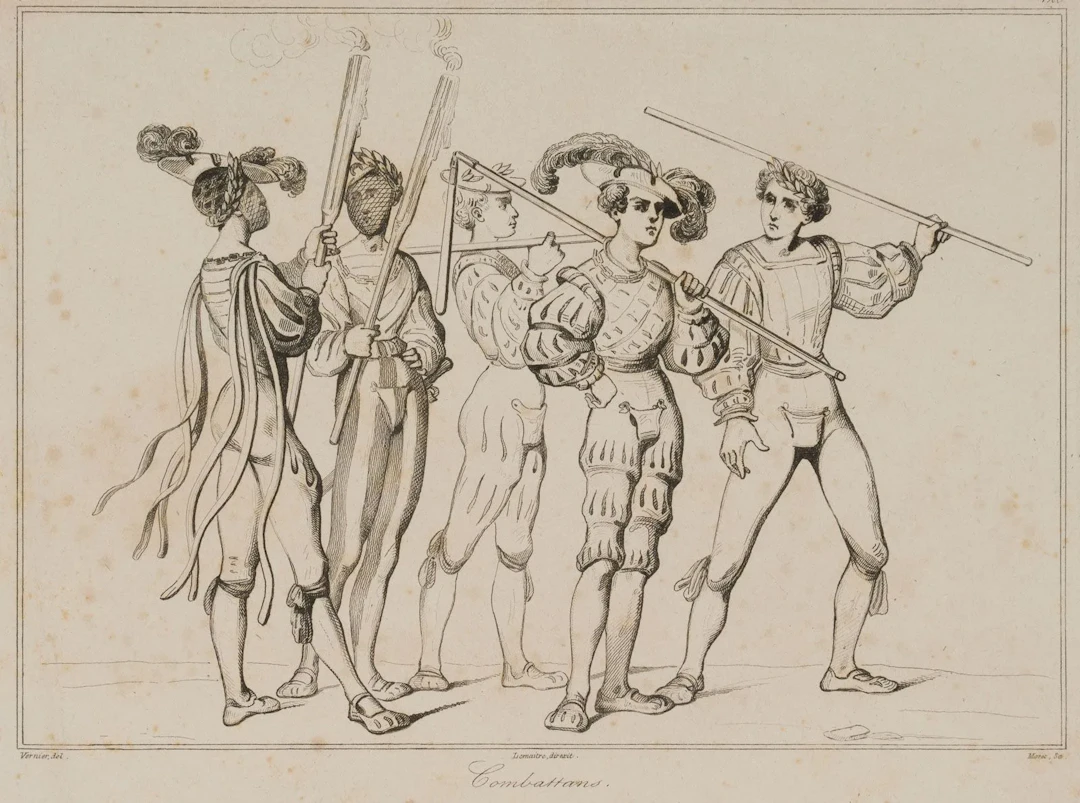 Moret (19th century) after DÜRER (*1471), Combattans, The Triumph